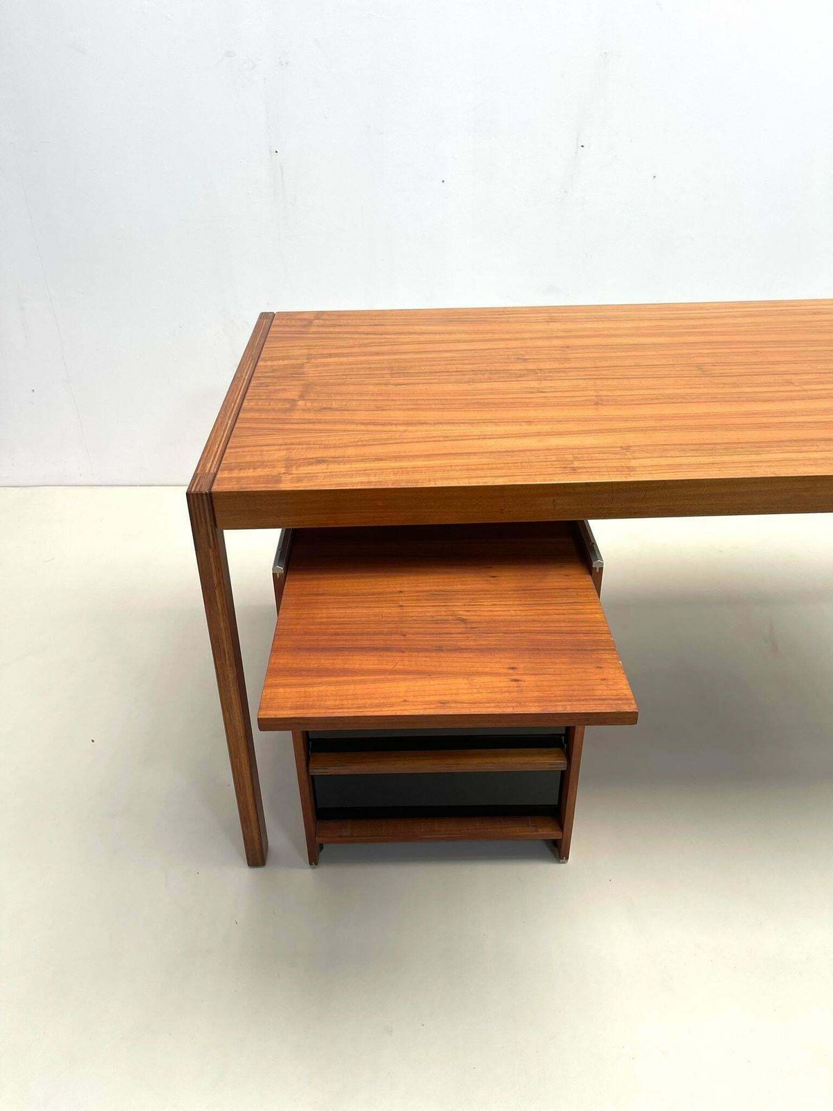 photo furniture Mid Century Wooden Scandinavian Desk With Drawers, 1960s