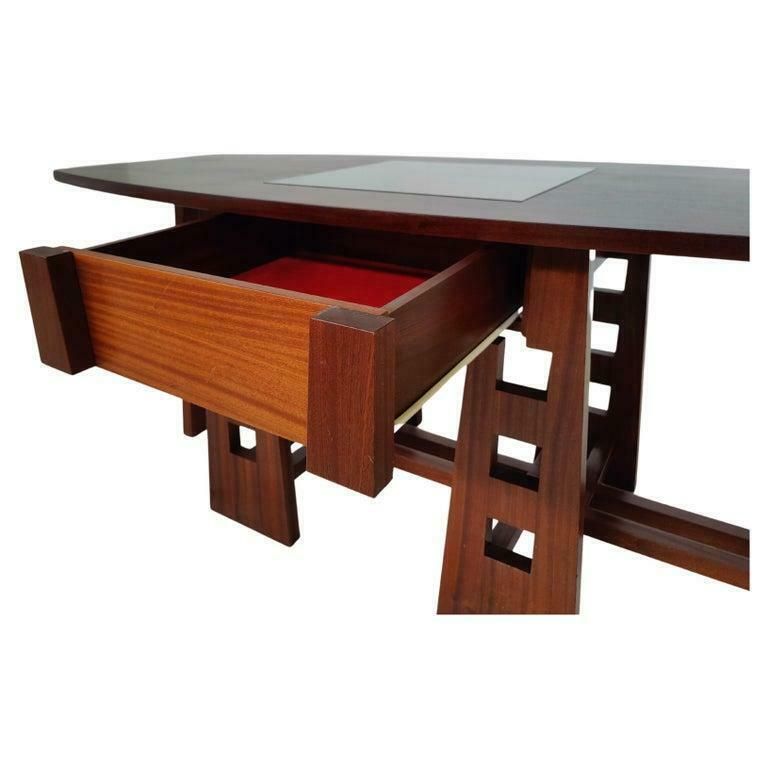 Mid Century Modern Dining Table/ Desk With Drawer, Italy, 1960s photo vinterior
