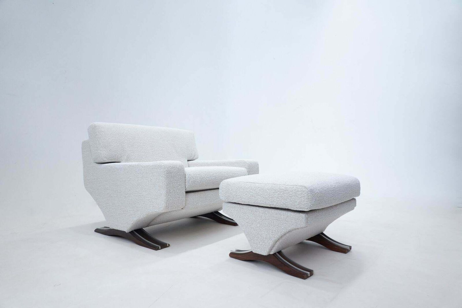 Mid Century Modern Armchair And Ottoman By Franz T. Sartori, Flexform, 1965 photo vinterior