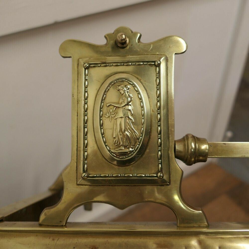 Large Victorian Art Nouveau Brass Fender photo buy