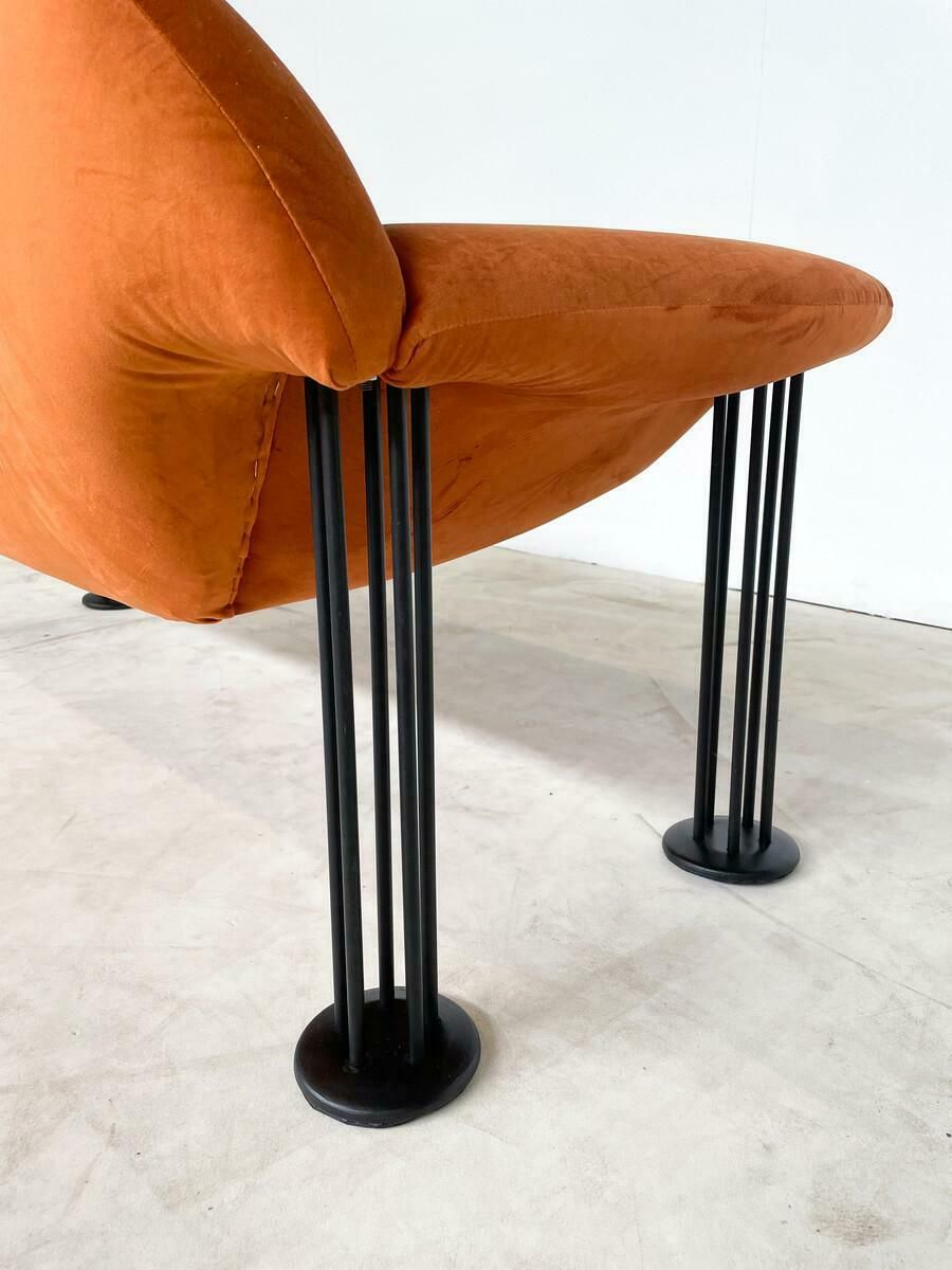 Mid Century Modern Orange Sofa By Burkhard Vogtherr For Hain + Tohme photo furniture