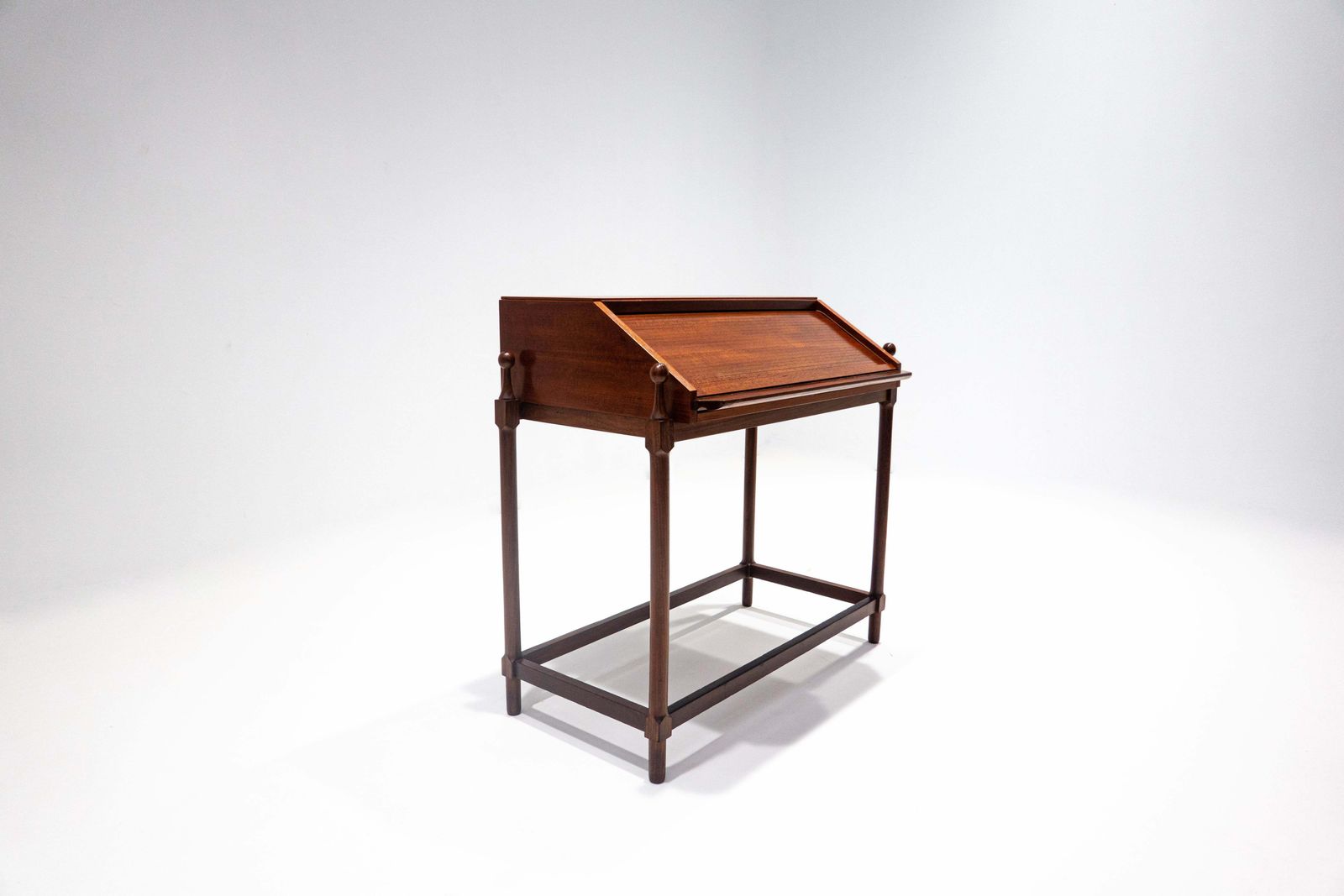 Mid Century Modern Wooden Writing Desk By Fratelli Proserpio, Italy, 1960s photo furniture