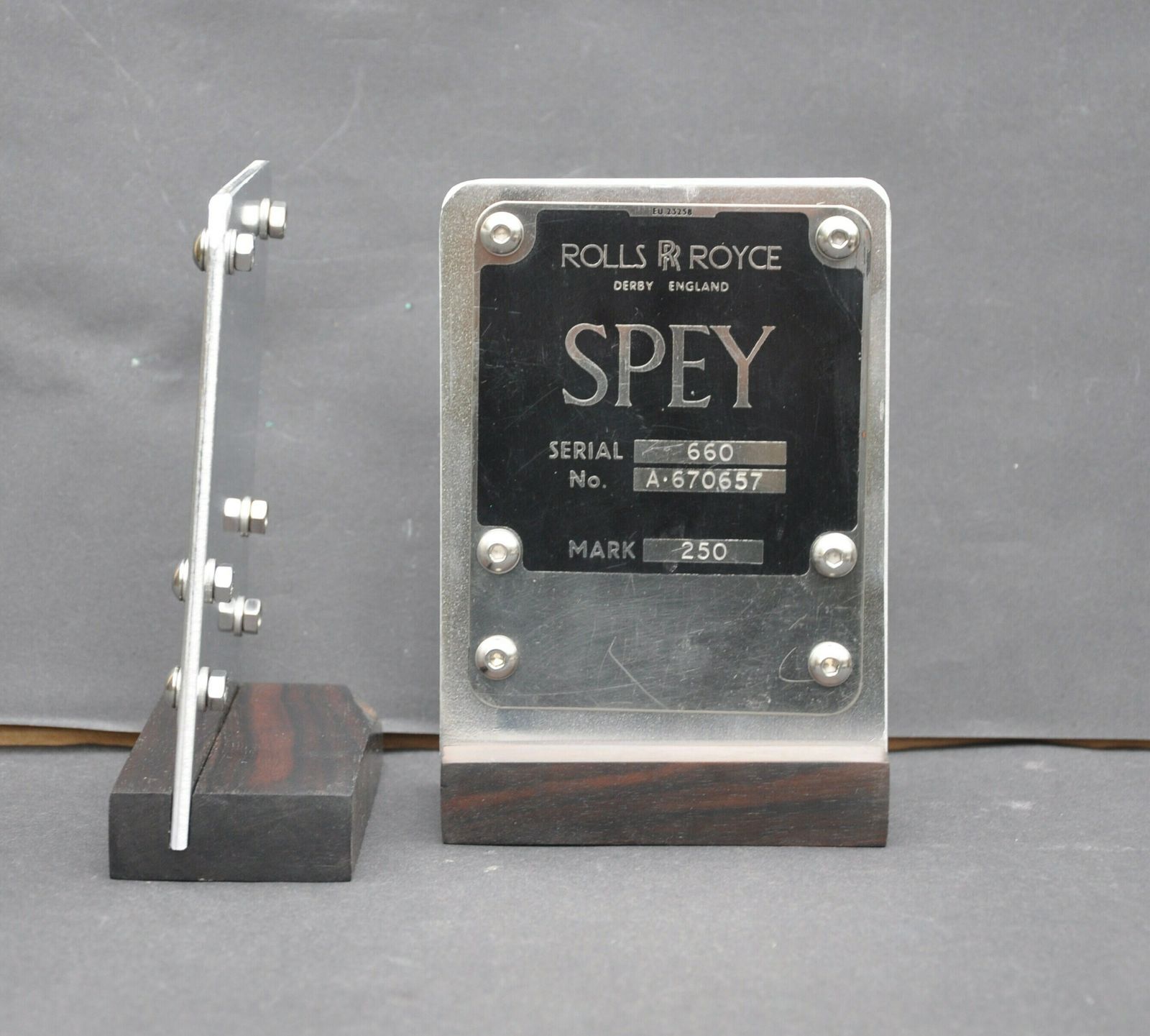 Rolls Royce Spey Aircraft Engine Data Plate photo 70.0