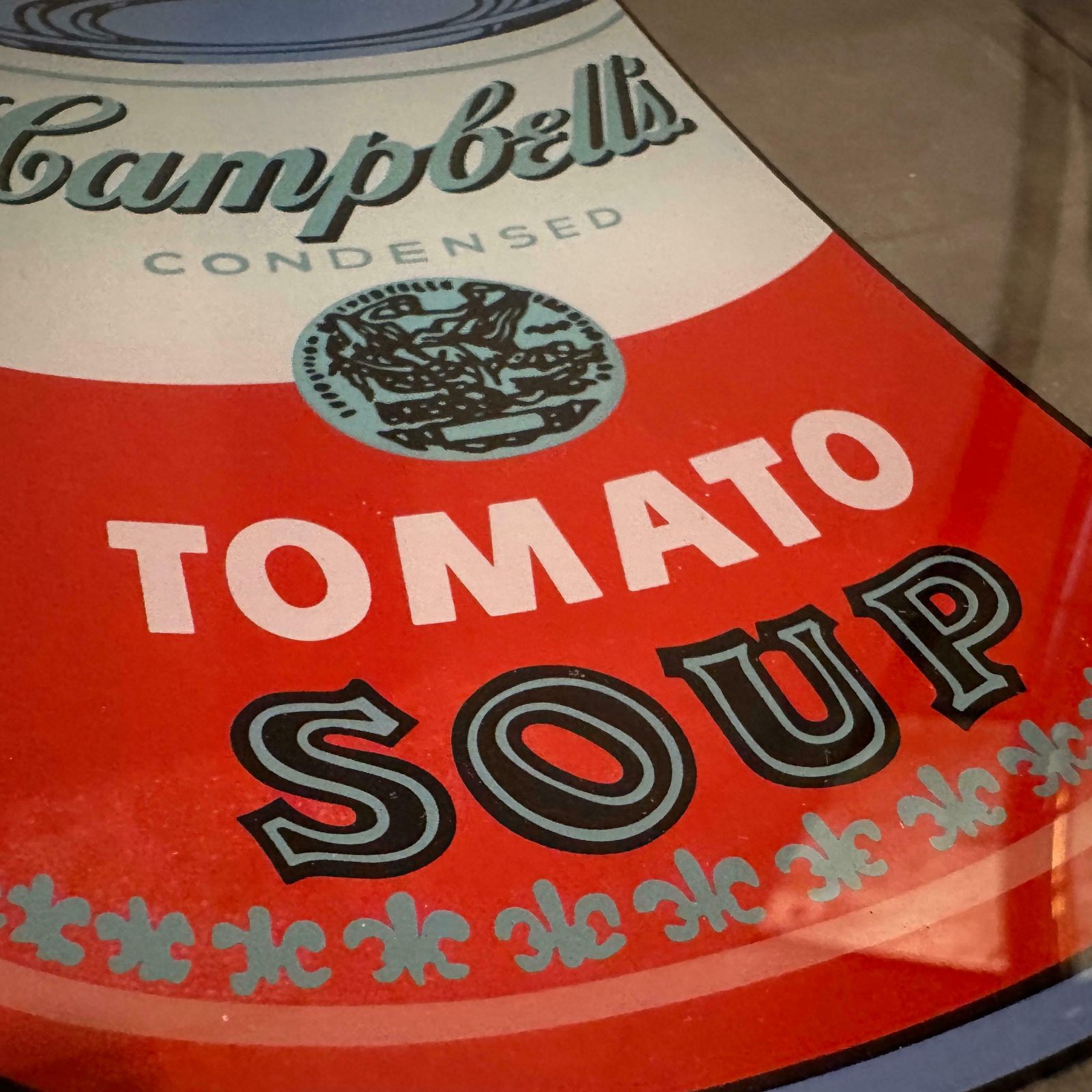 photo for sale 1990s Rosenthal Campbell Soup Glass Square Vide Poche Designed By Andy Warhol