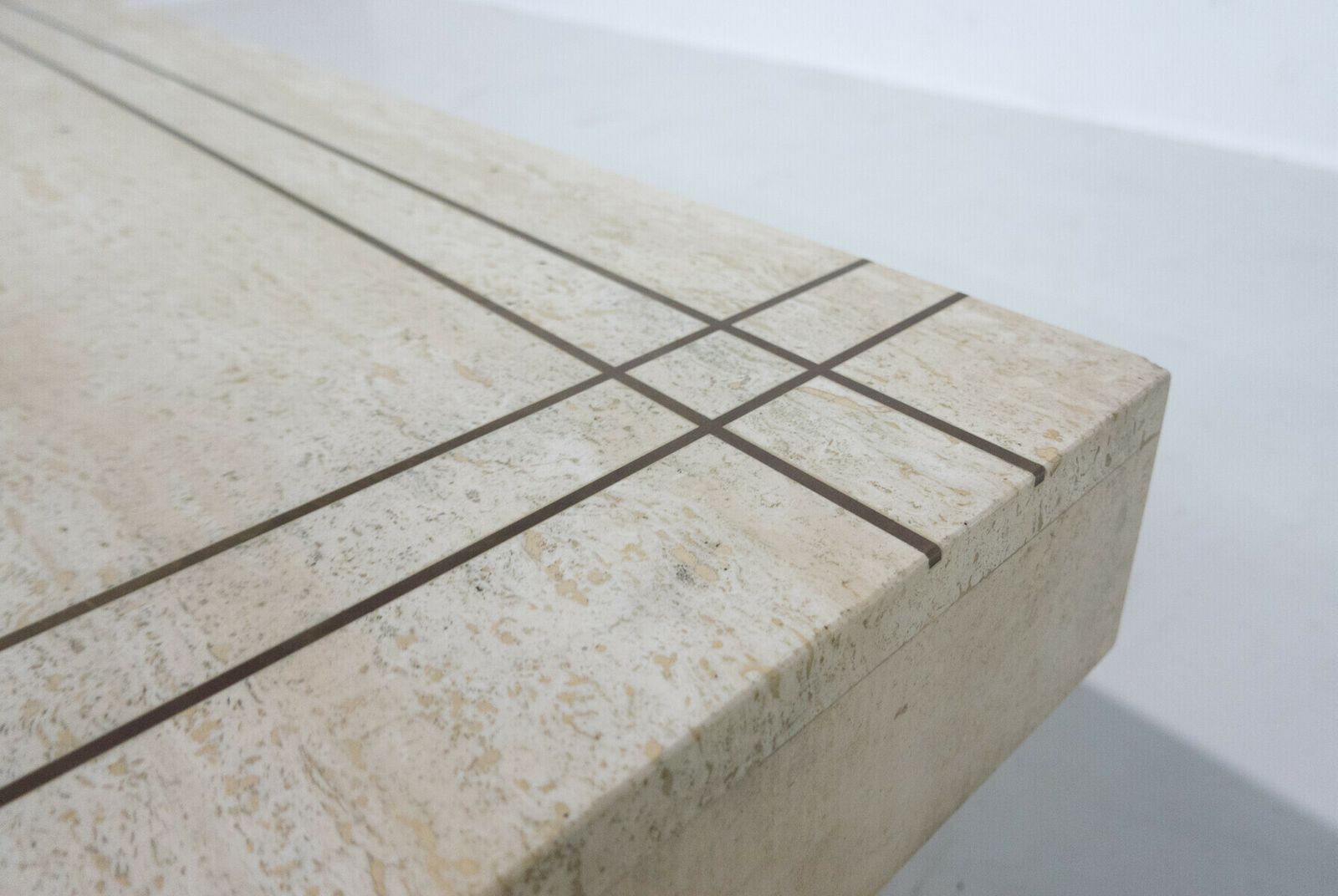 Mid Century Modern Italian Travertine Coffee Table, 1970s photo for sale