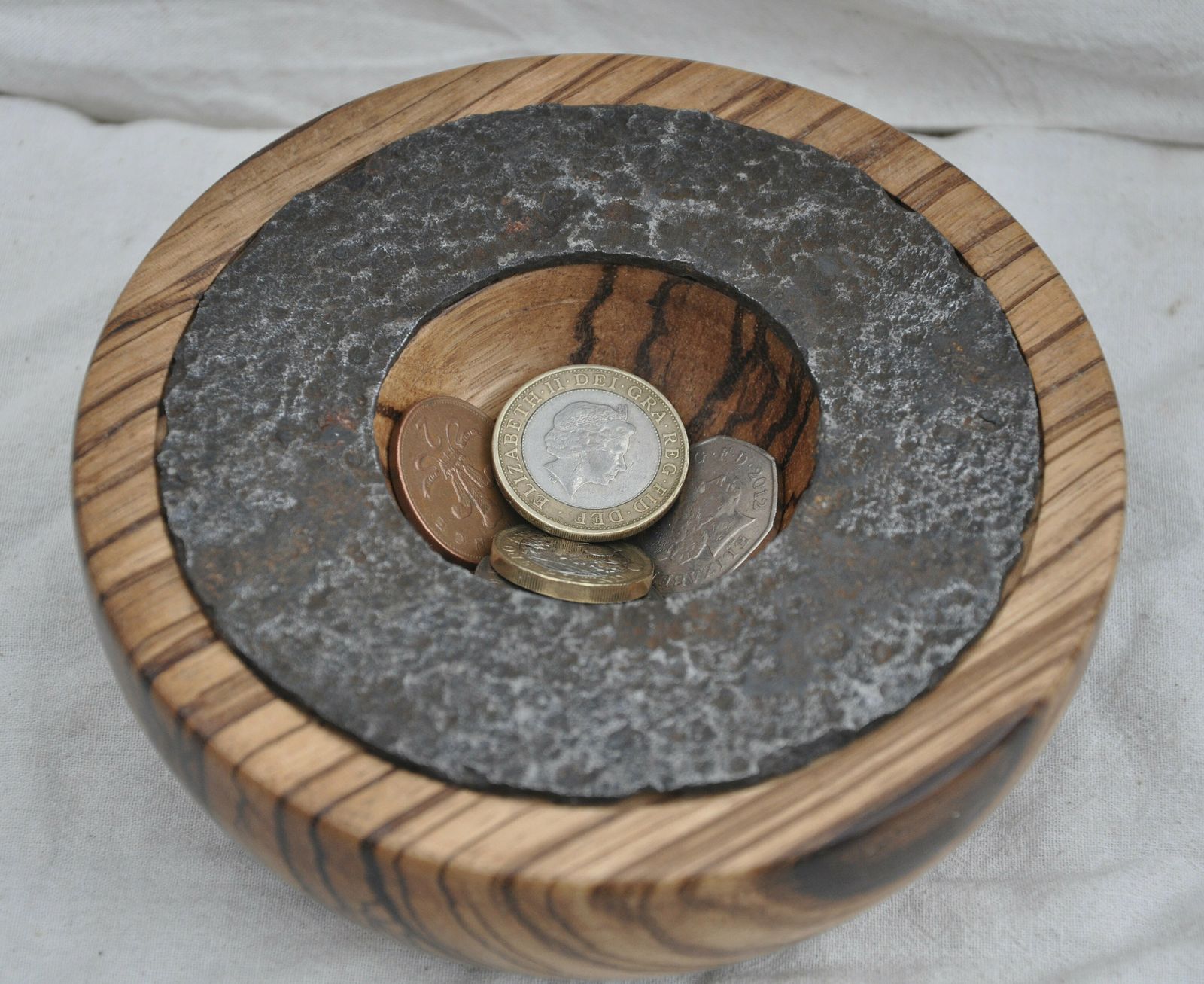 Bowl Made From An Airspeed Horsa Relic Mounted In Zebrano Wood photo furniture