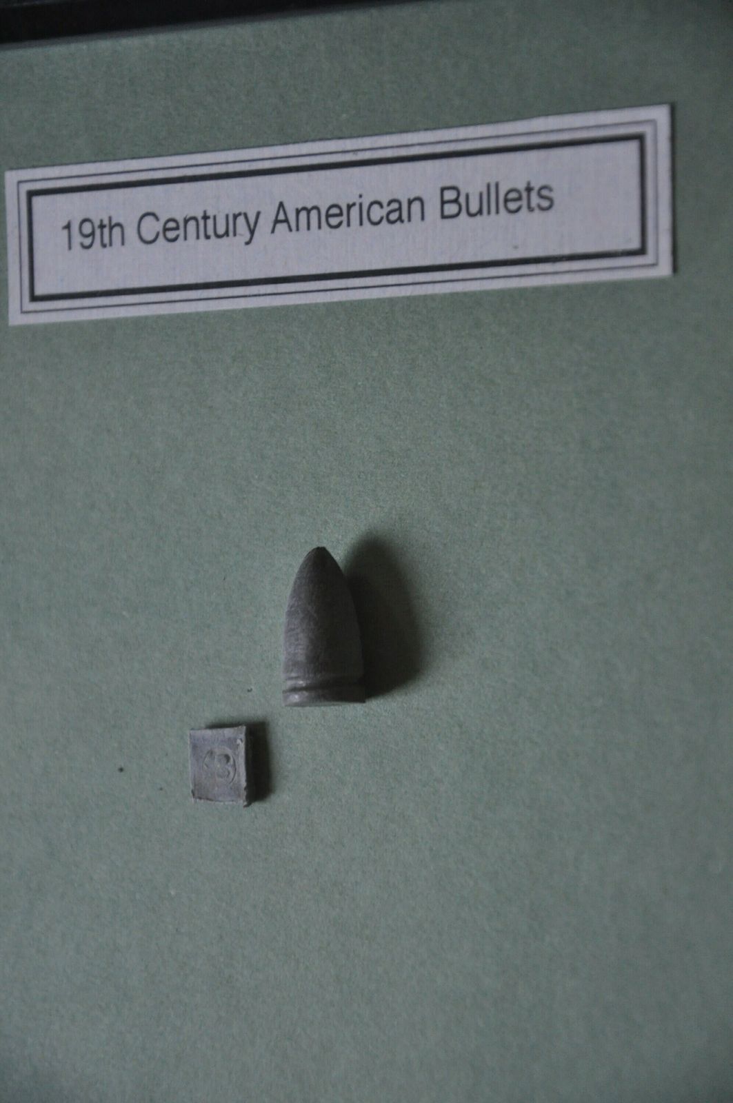 19th Century American Pistol, Rifle And Hunting Gun Cast Lead Bullets In Display Frame photo Home Decor