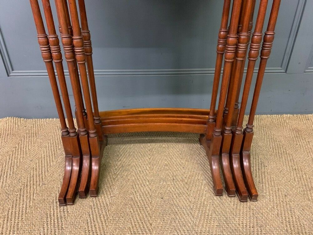 Inlaid Satinwood Nest Of 4 Tables photo Furniture