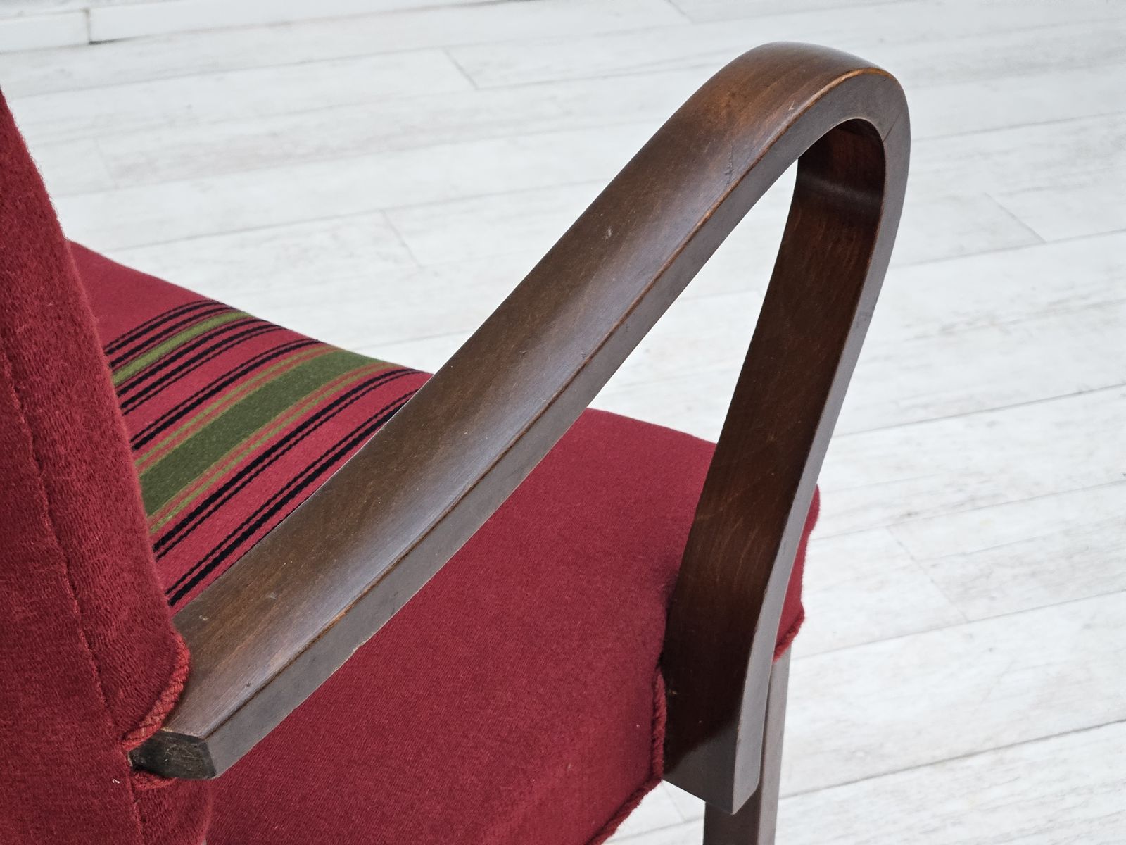 photo buy 1950s, Pair Of Danish Armchairs, Riginal Very Good Condition, Ash Wood.
