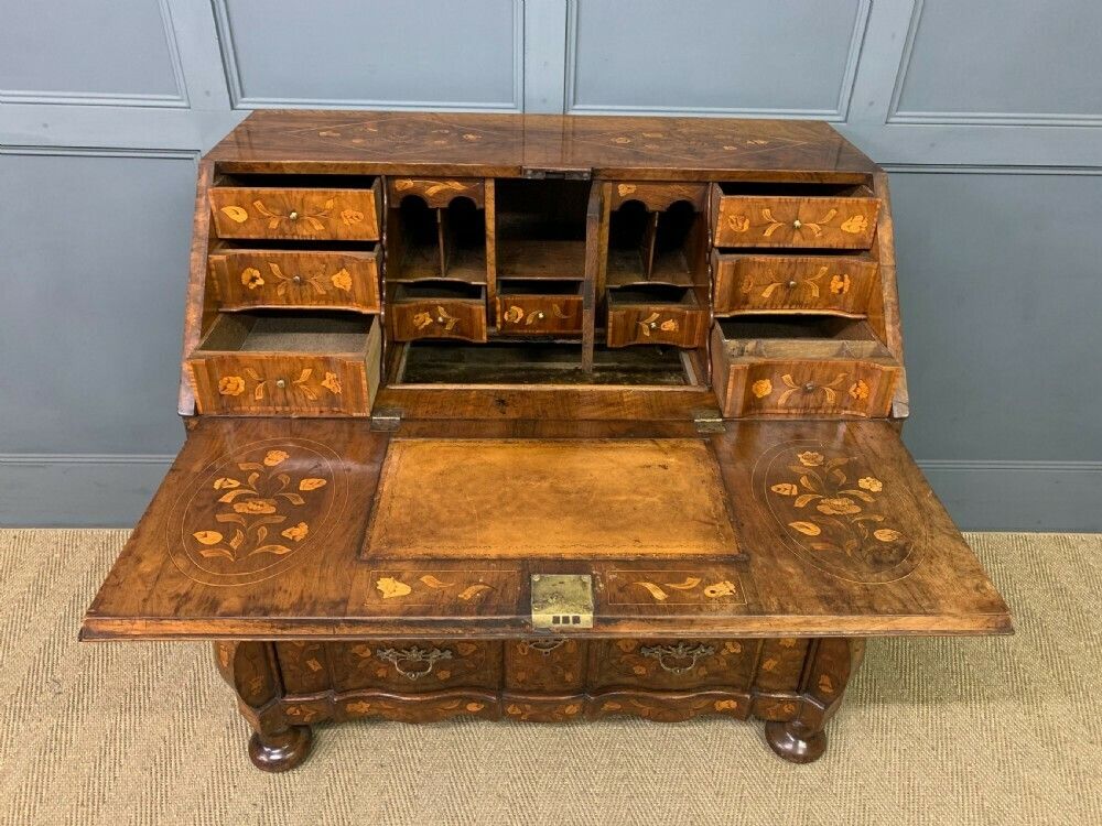 5950.0 18th Century Dutch Marquetry Walnut Bureau photo