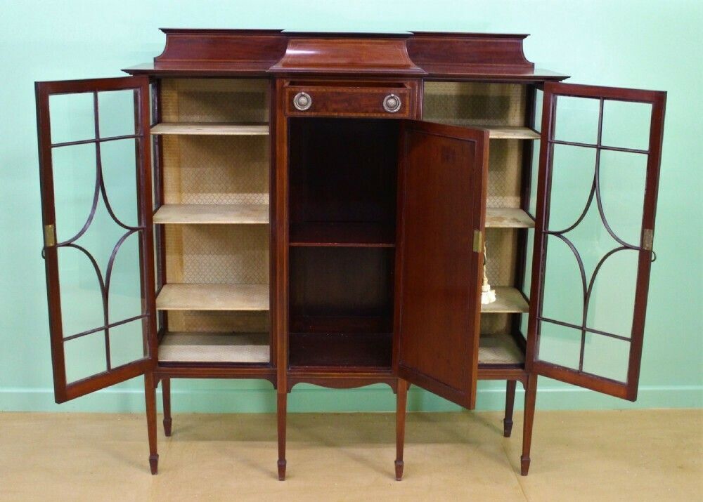 Shapland And Petter Inlaid Mahogany Side Cabinet photo furniture