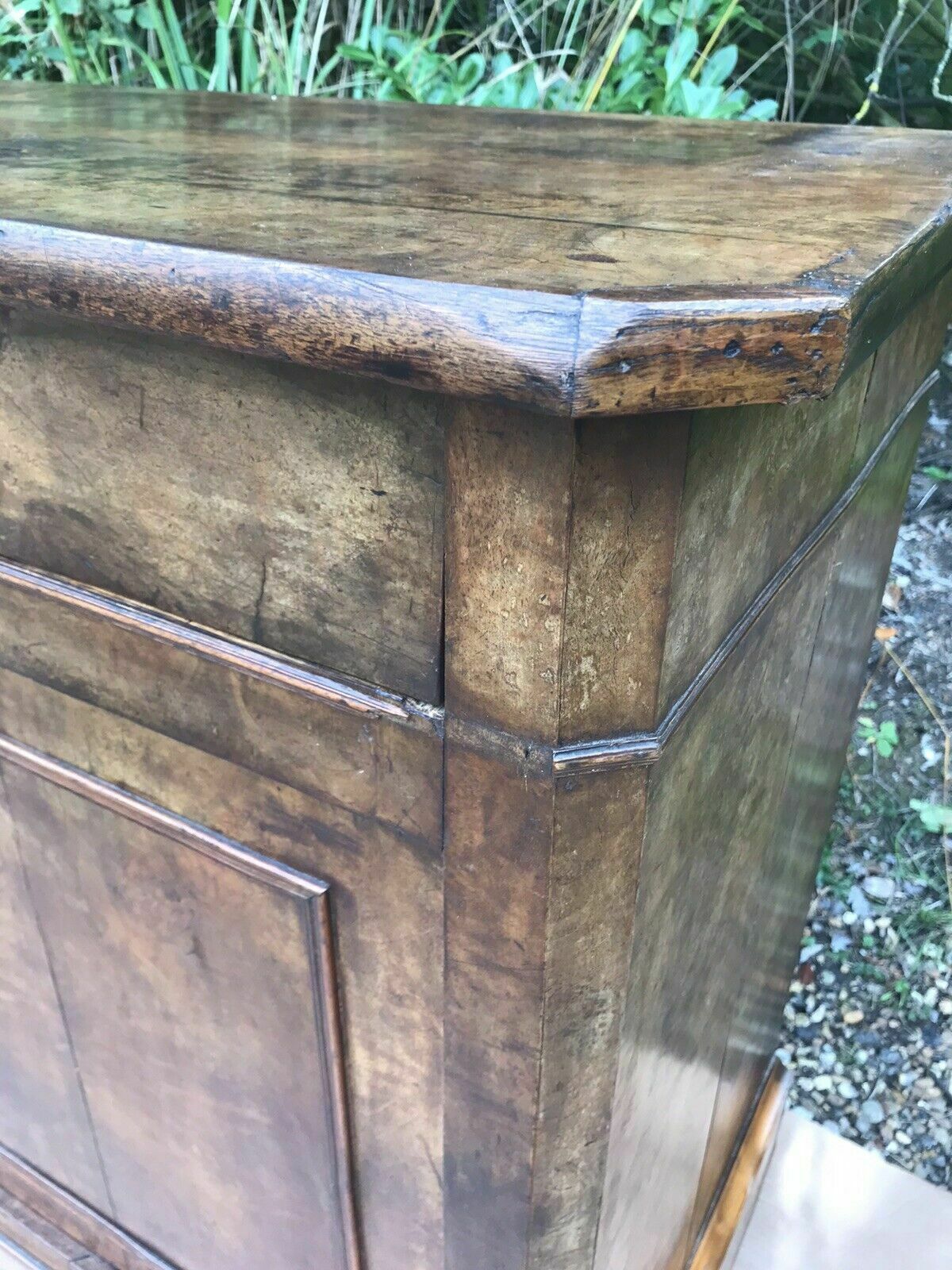 Antique Victorian Burle Walnut Veneer Chiffonier Dresser Server Buffet Sideboard photo vintage