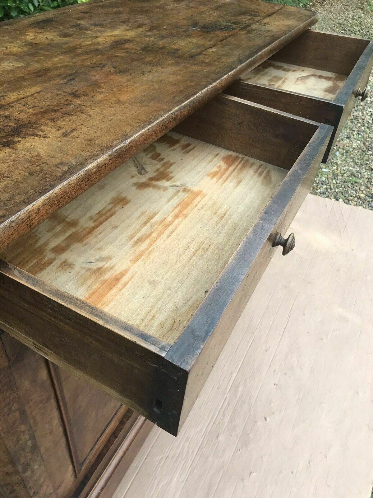 photo furniture Antique Victorian Burle Walnut Veneer Chiffonier Dresser Server Buffet Sideboard
