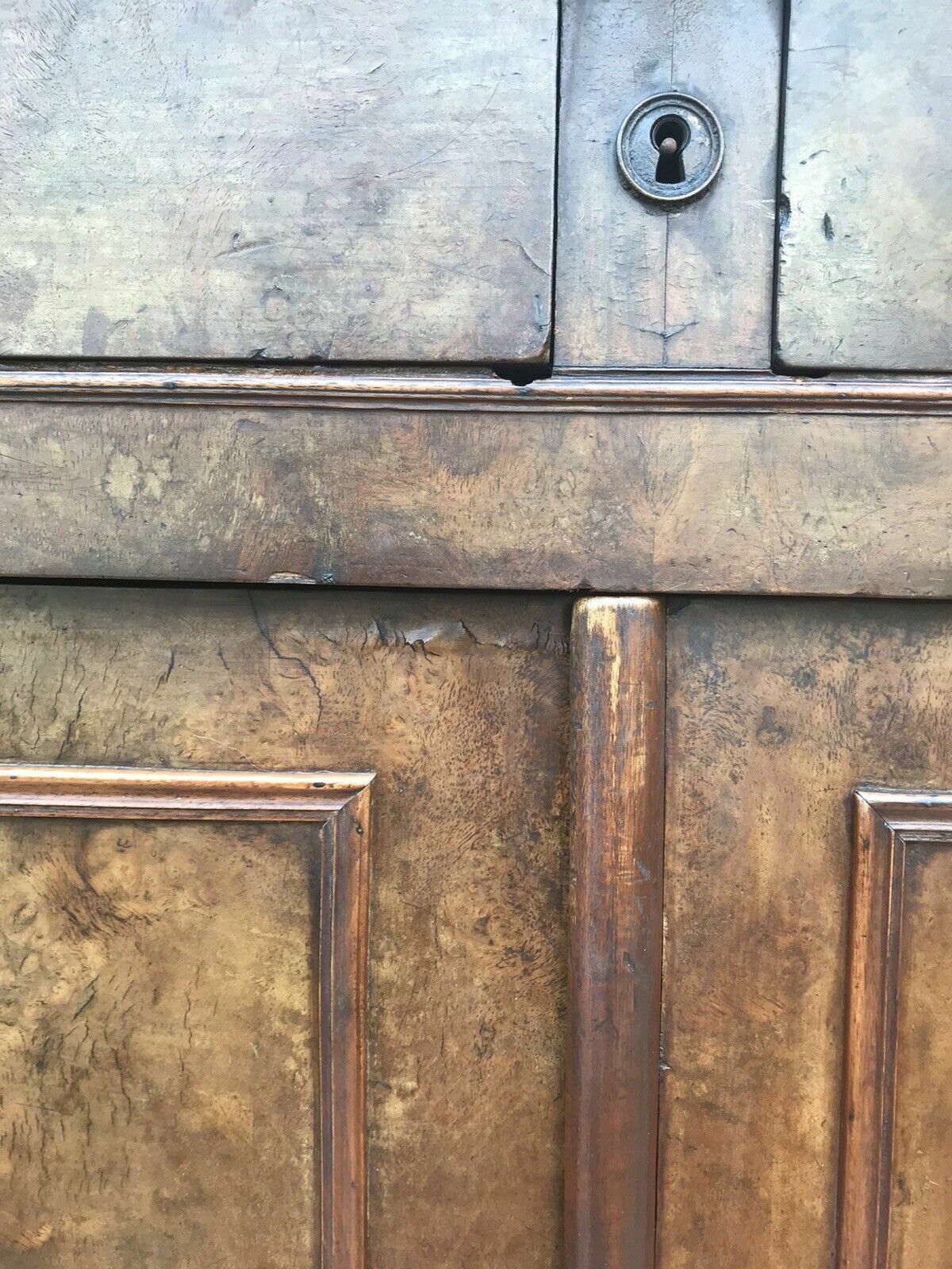photo buy Antique Victorian Burle Walnut Veneer Chiffonier Dresser Server Buffet Sideboard