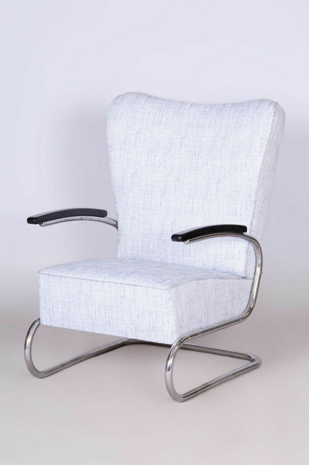 Restored Bauhaus Armchair By Kovona, Chrom Plated Steel, Germany, 1930s