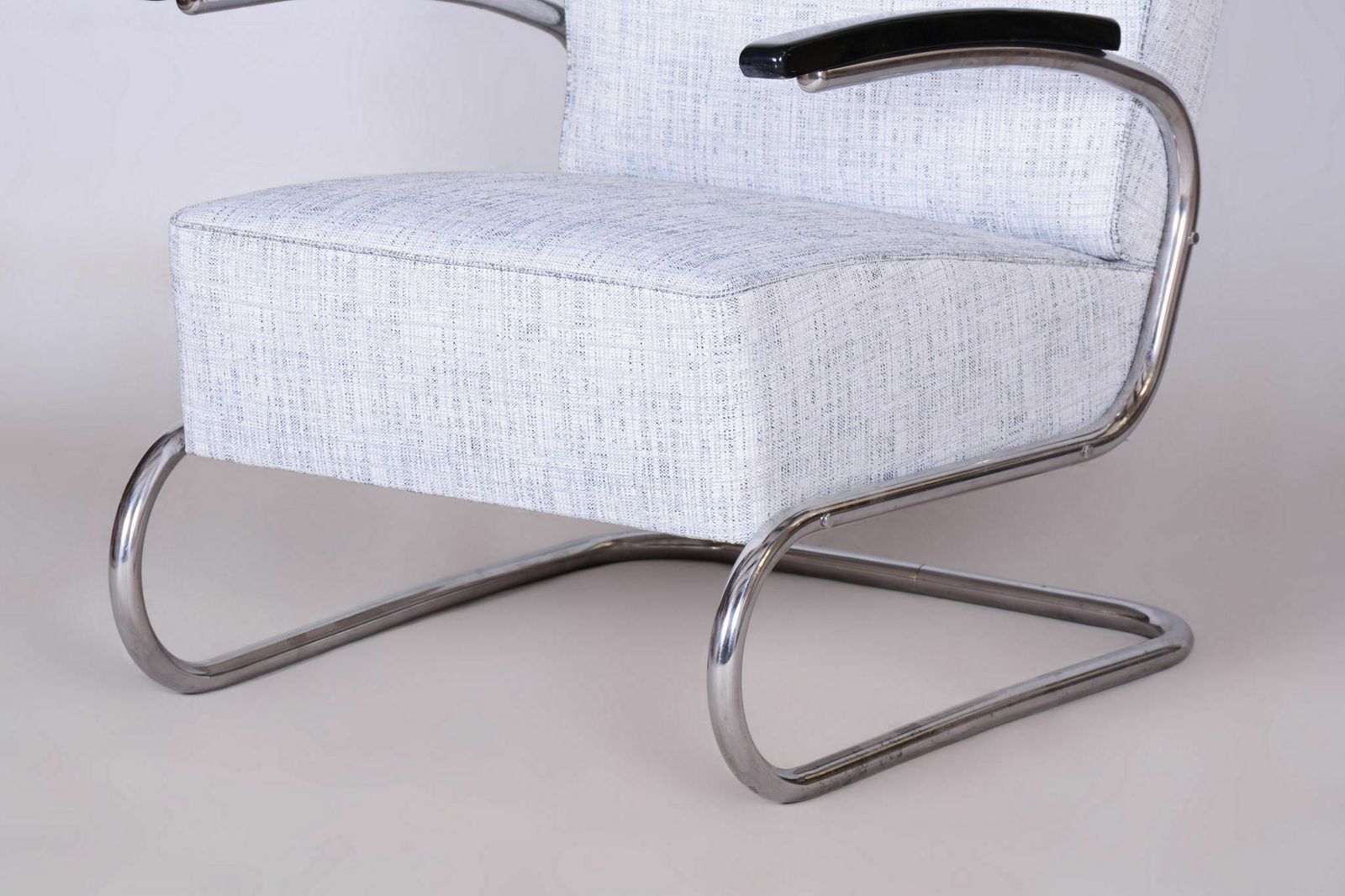 Restored Bauhaus Armchair By Kovona, Chrom Plated Steel, Germany, 1930s photo furniture