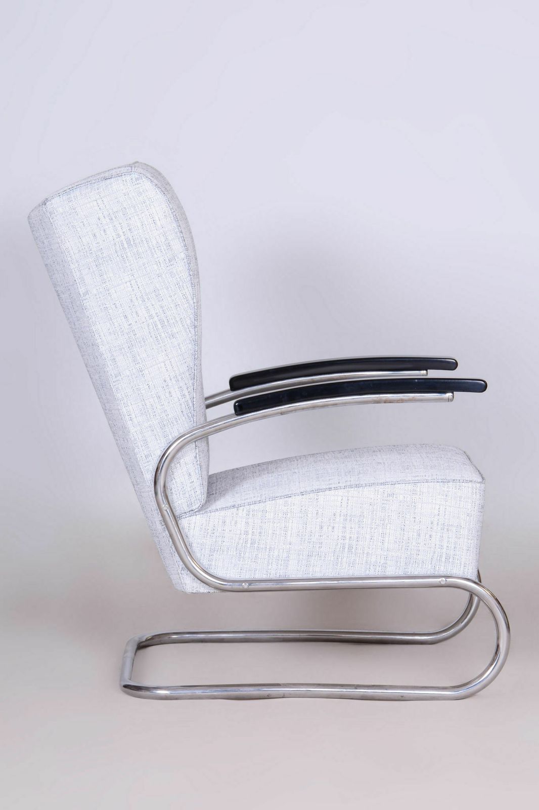 Restored Bauhaus Armchair By Kovona, Chrom Plated Steel, Germany, 1930s photo for sale