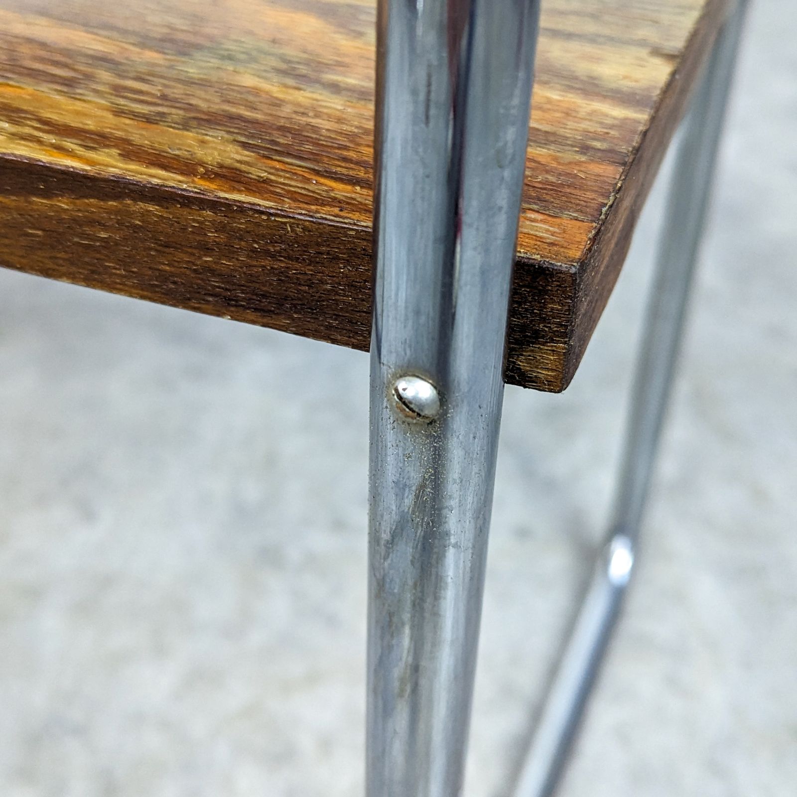 Bauhaus Tubular Steel Side Table Thonet B 12 By Marcel Breuer photo furniture