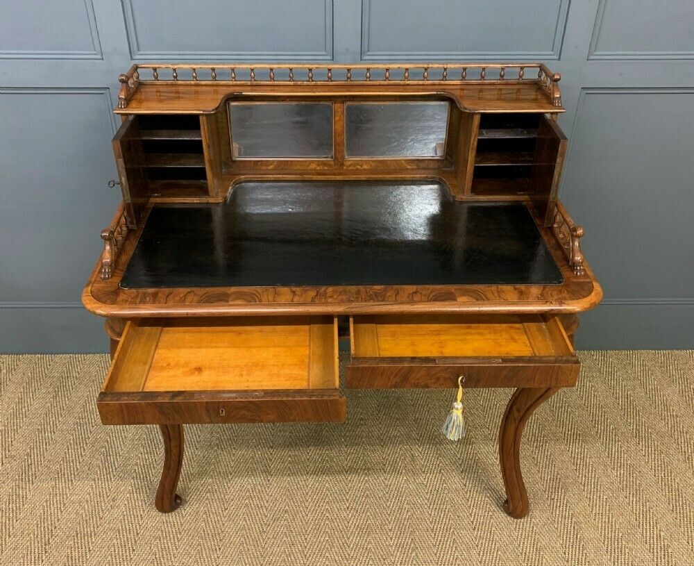 photo for sale 19th Century Burr Walnut Bonheur Du Jour