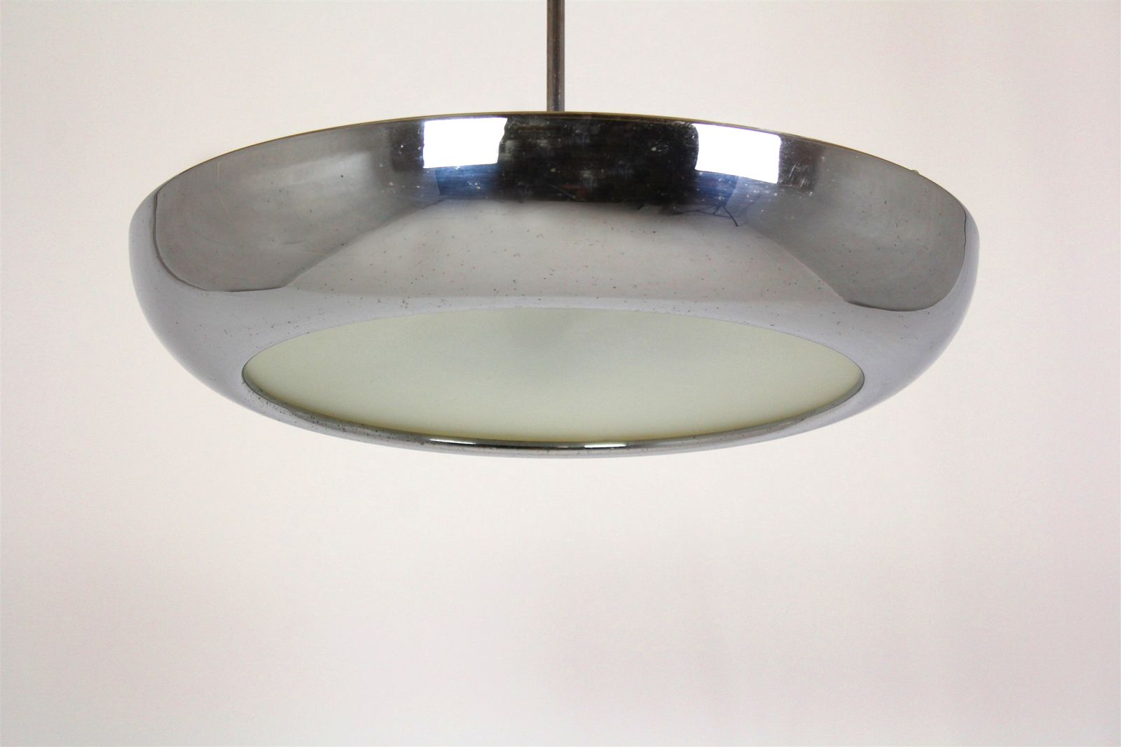 Bauhaus Functionalist Ufo Pendant Lamp By Josef Hurka For Napako, 1930s photo furniture