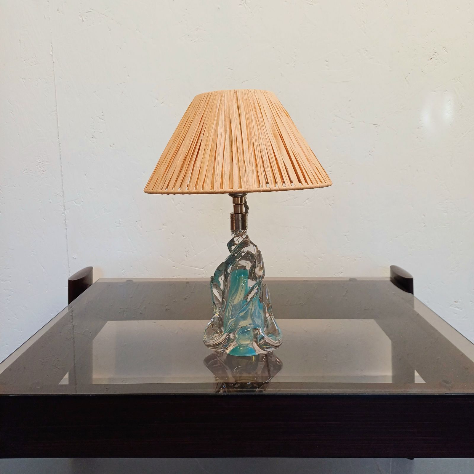 Murano Sommerso Pale Blue Glass Lamp photo 354.0