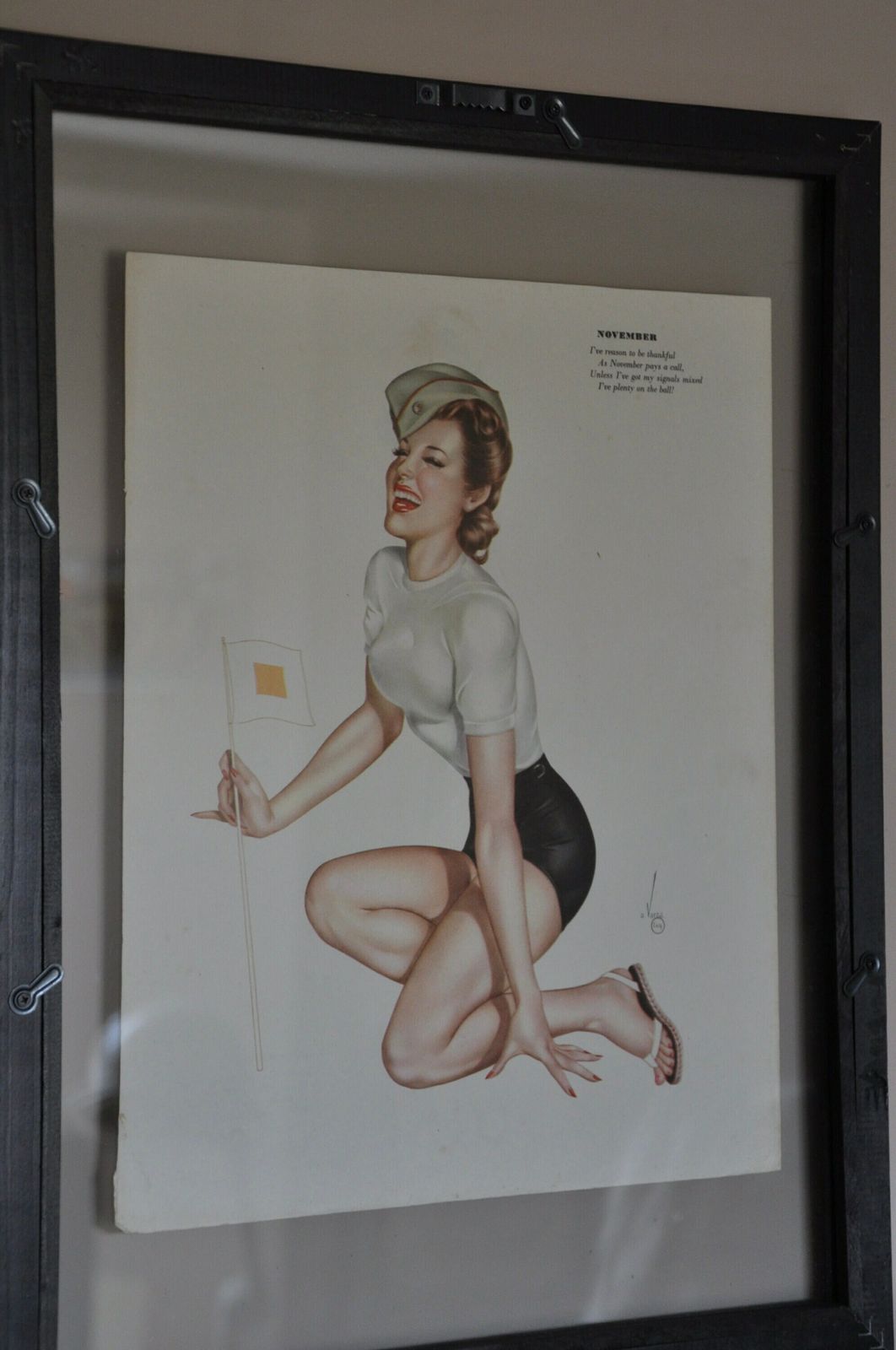 Ww2 Calendar Girl Varga Esquire November/December photo for sale