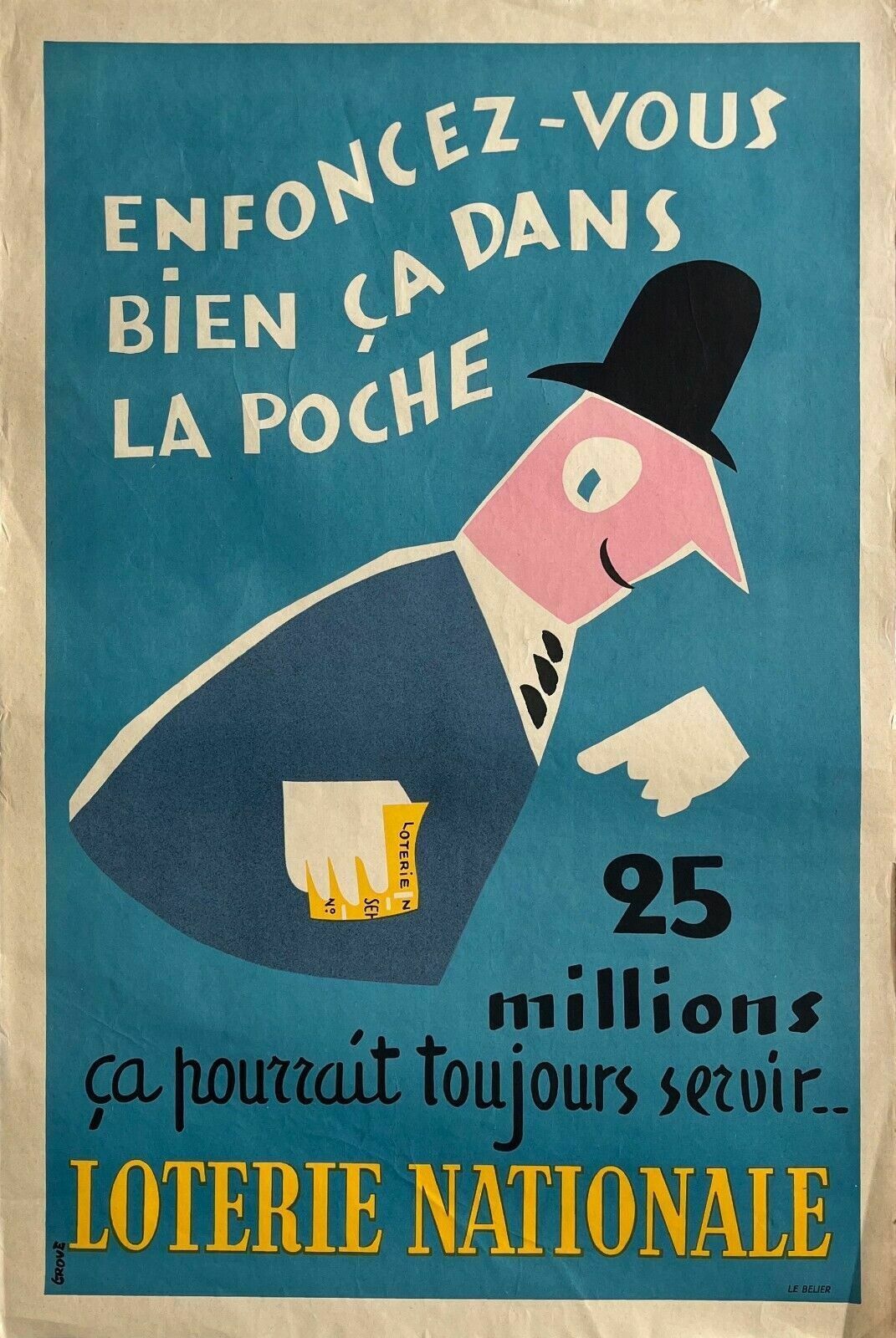 Poster Poster   National Lottery France 25 Million Grove 54
