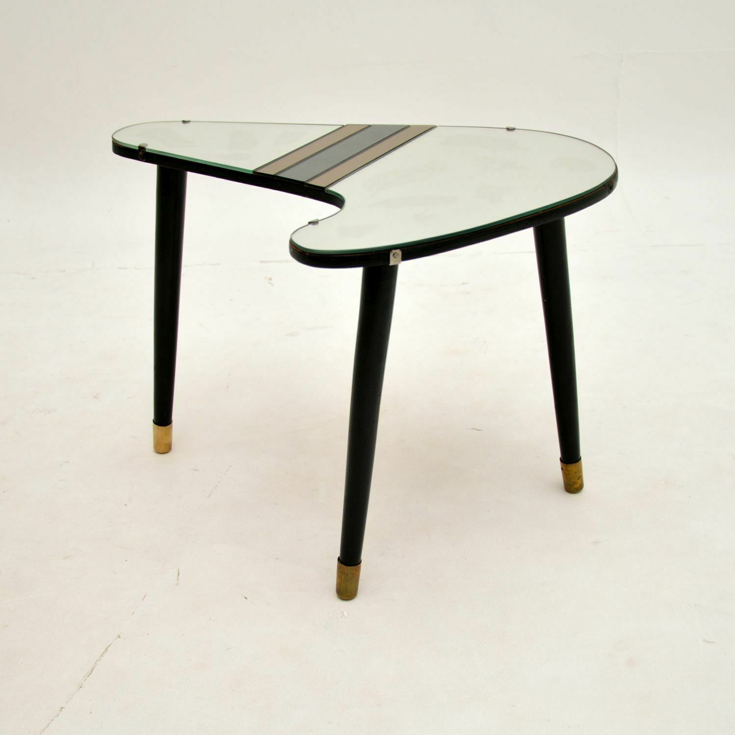 Vintage Mirrored Top Side Table photo furniture
