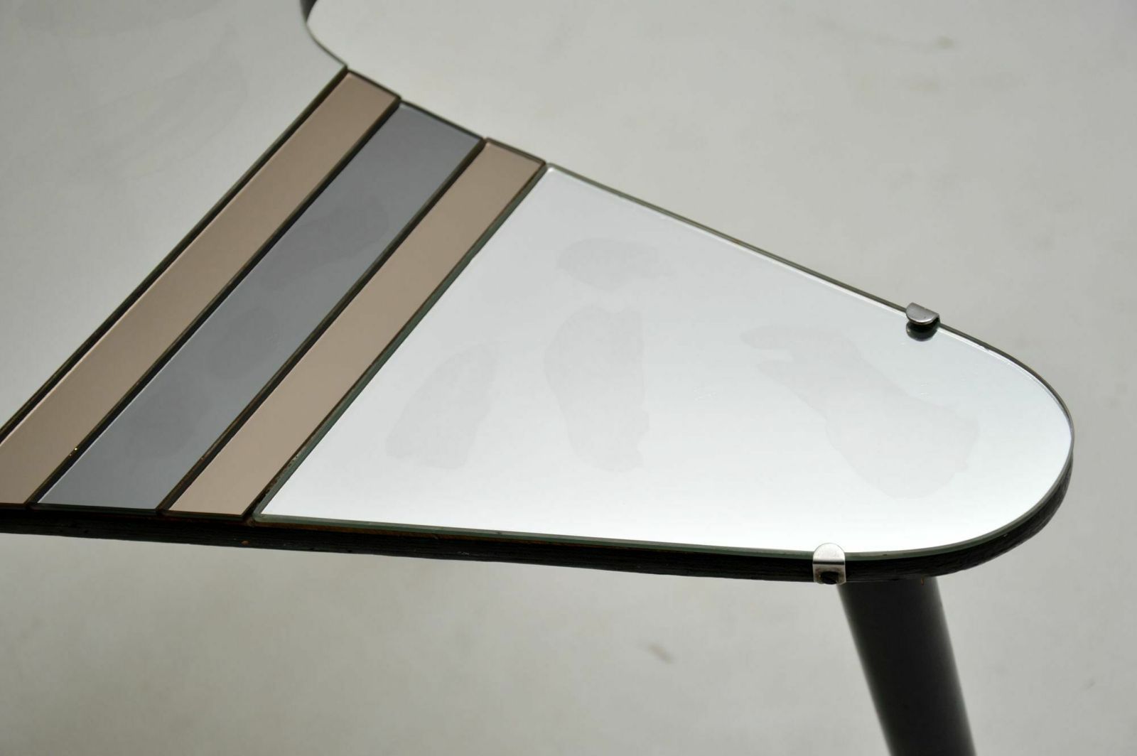 Vintage Mirrored Top Side Table photo Furniture