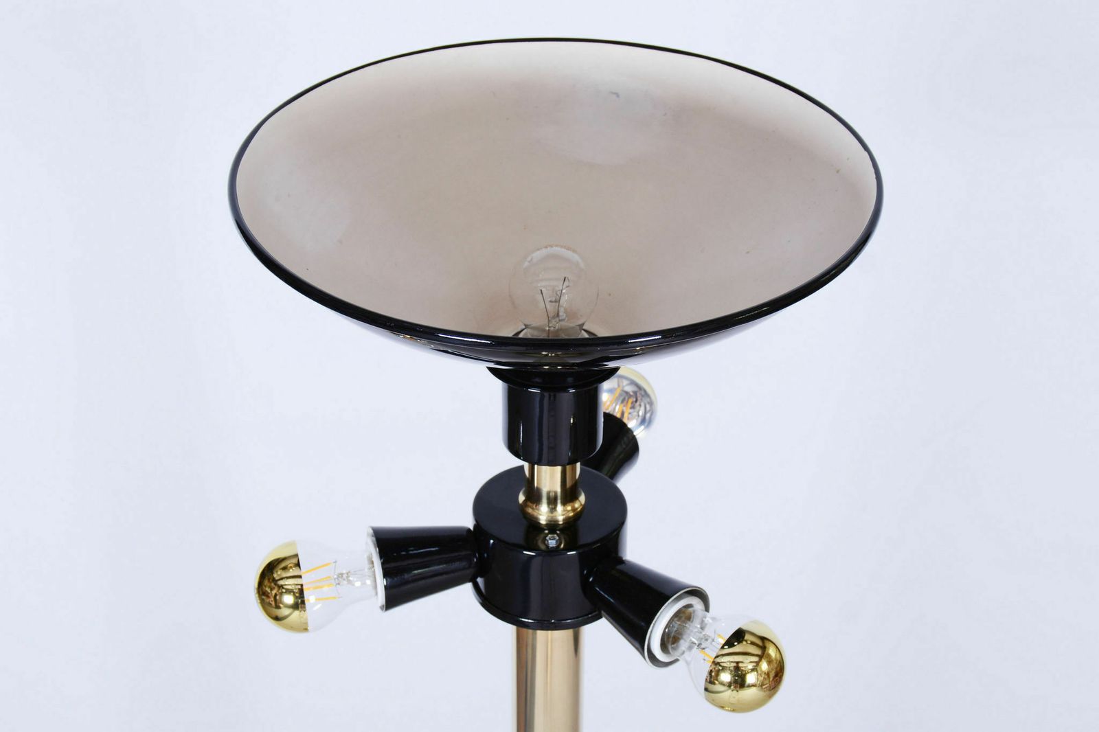 photo furniture Restored Mid Century Brass Floor Lamp, By Kamenický šenov, Czech, 1960s
