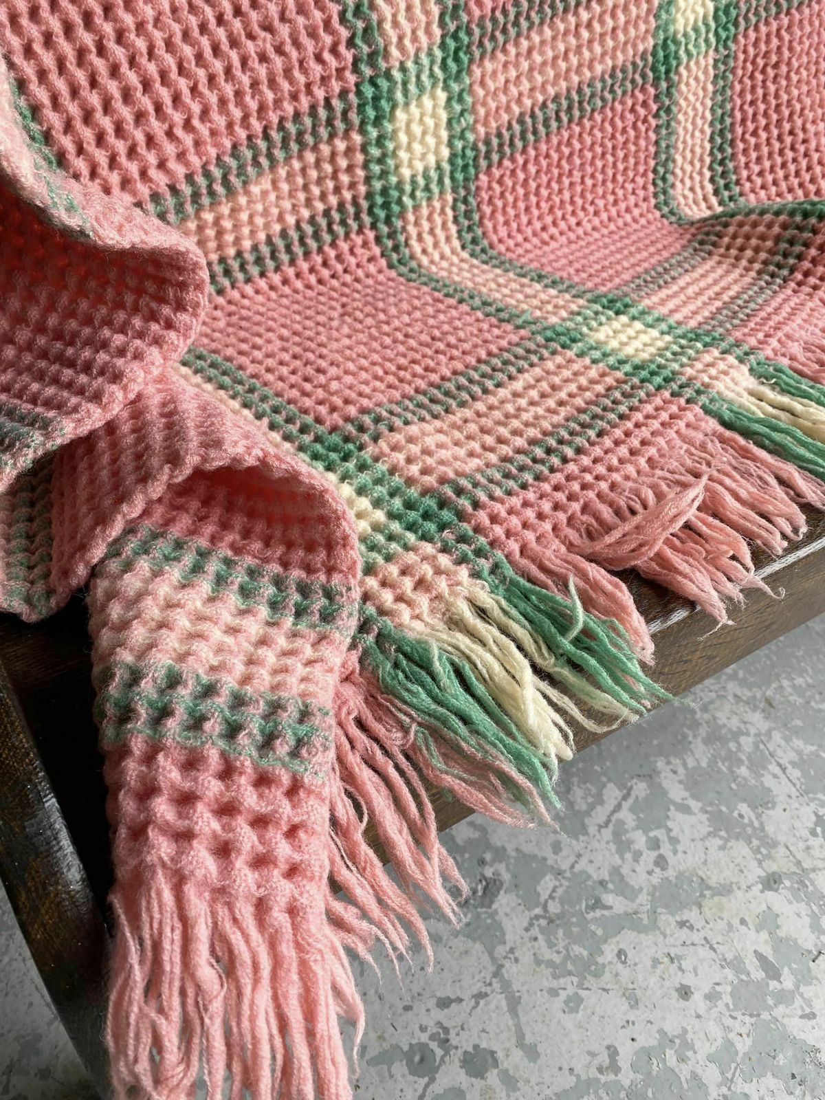 Beautiful Decorative Welsh Waffle Blanket photo furniture