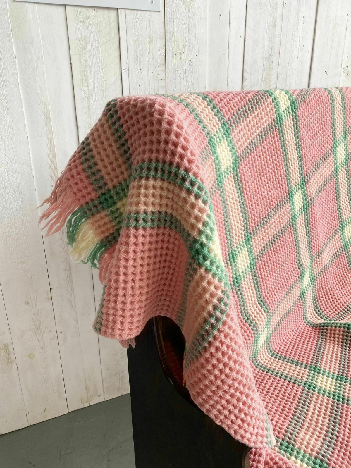 Beautiful Decorative Welsh Waffle Blanket photo Textiles