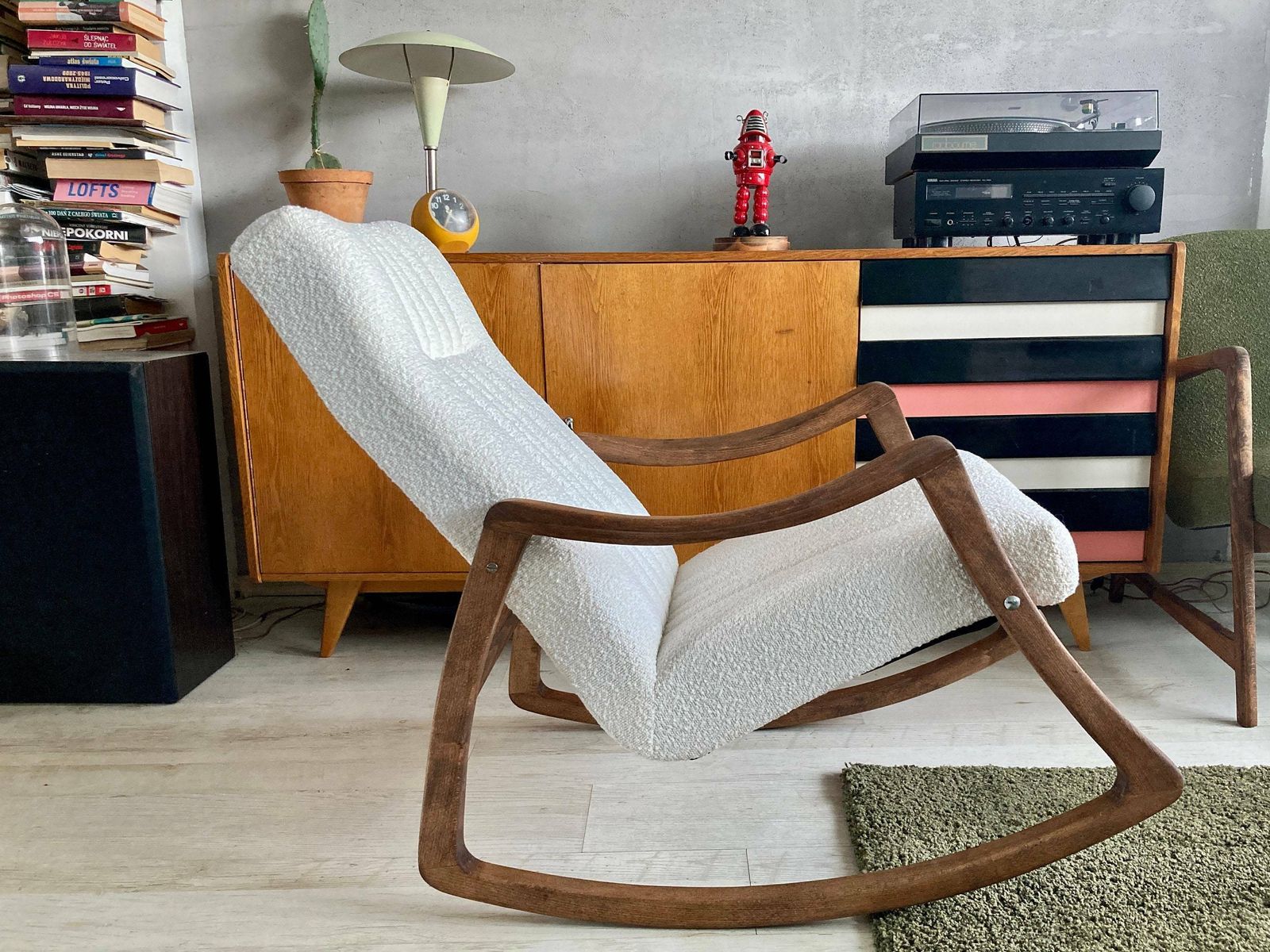 Original Mid Century Rocking Chair From Ton, Czechoslovakia, 1960s photo for sale