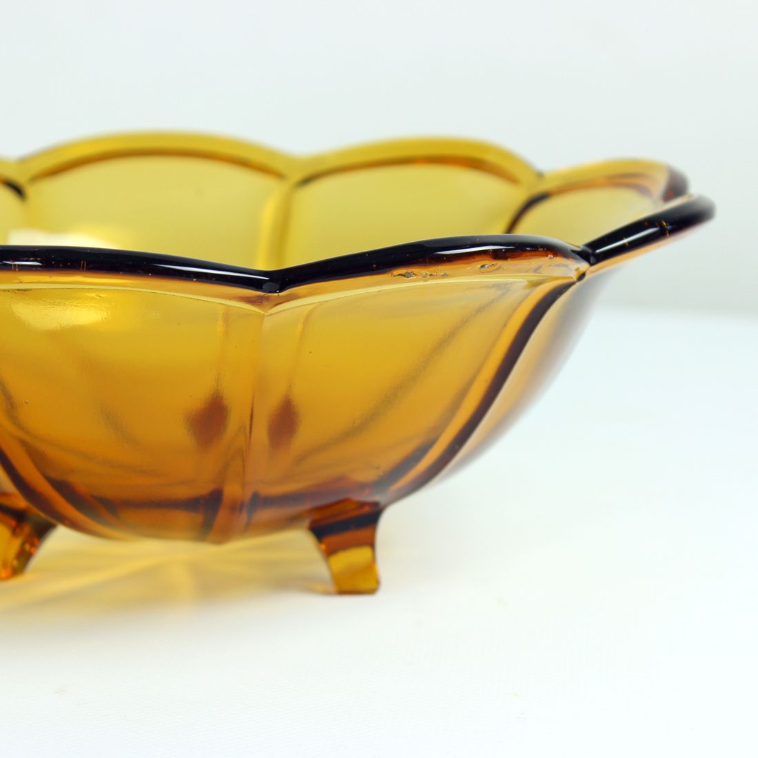 Mid Century Pressed Glass Bowl By Borske Sklo Union, Czechoslovakia 1960s photo Home Decor