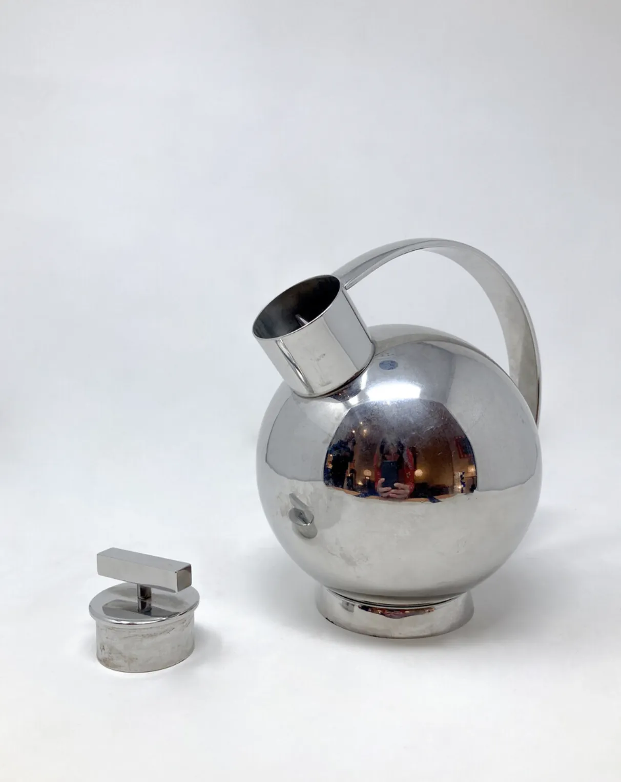 Mid Century Modern Cocktail Shaker By Marianne Brandt For Alessi, Italy photo for sale