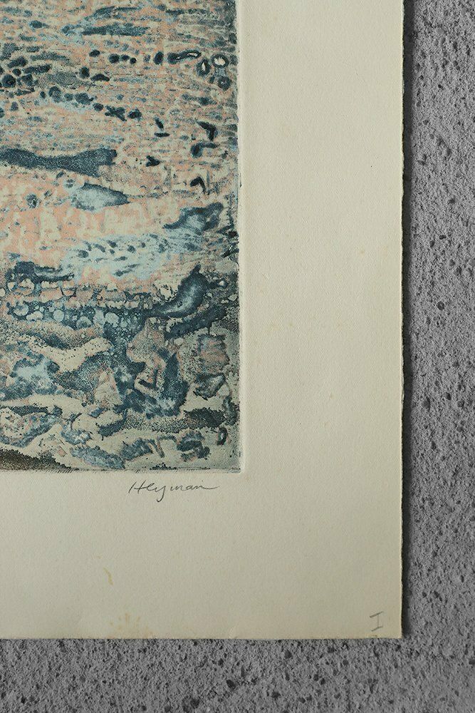 Lawrence Heyman, Sea Coast, Etching On Arches Paper, 1960s photo Art