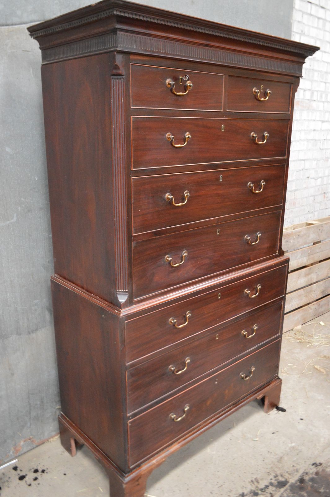 George III Mahogany Chest On Chest photo for sale