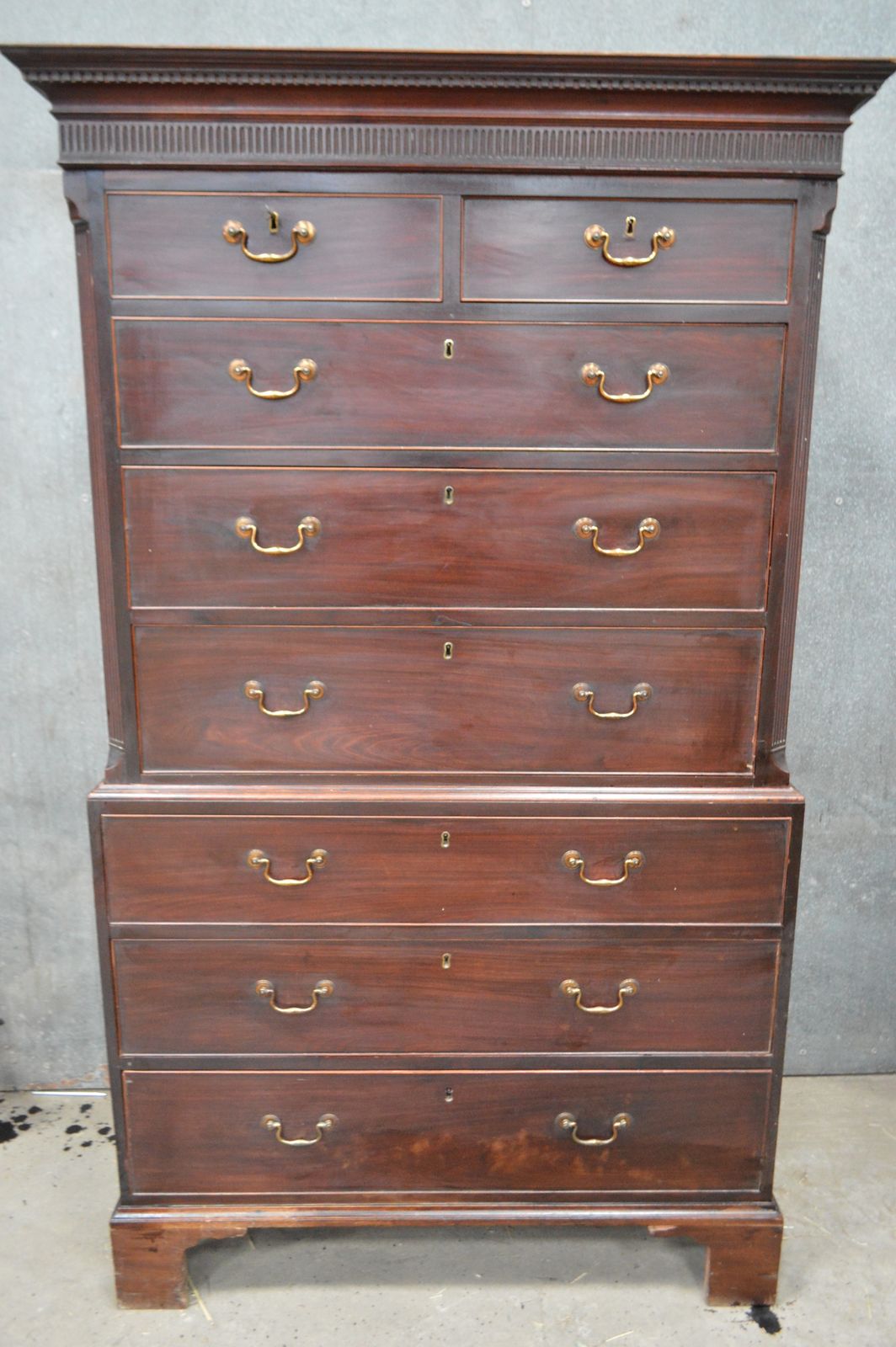 George III Mahogany Chest On Chest