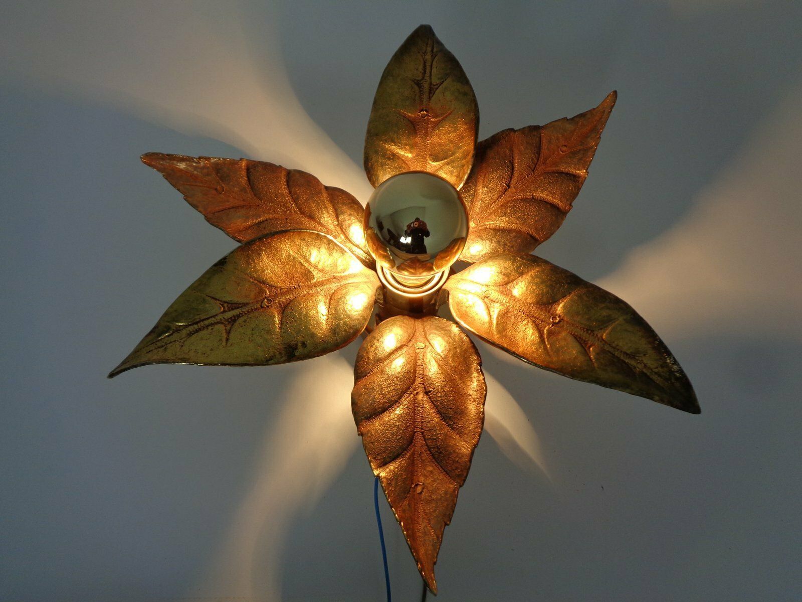 Hollywood Regency Wall Lamp By Willy Daro For Massive, Belgium, 1970s photo vinterior