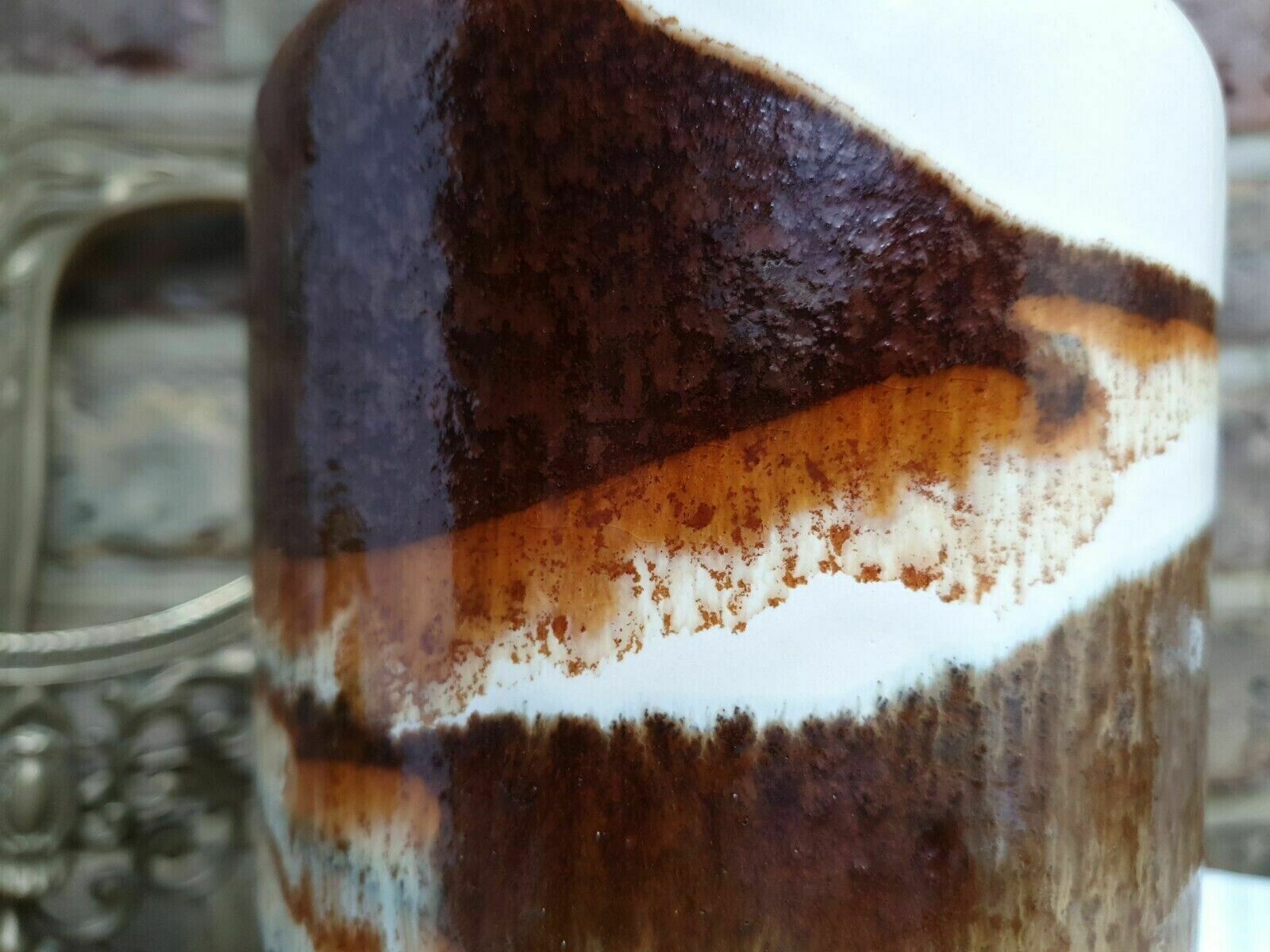 Large Mid Century West German Fat Lava Drip Glaze Floor Vase From Scheurich, 1960s photo vinterior