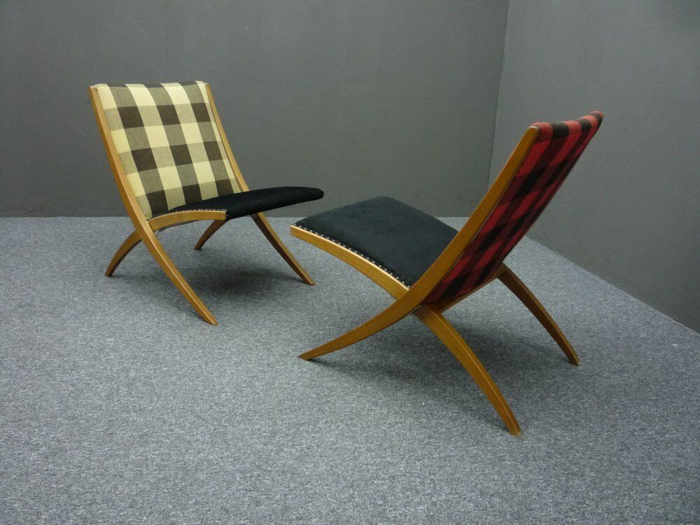 Folding Antimott Chairs By Ulrich Hermstrüwerwerwer Für Wilhelm Knoll, 1950s, Set Of 2 photo furniture
