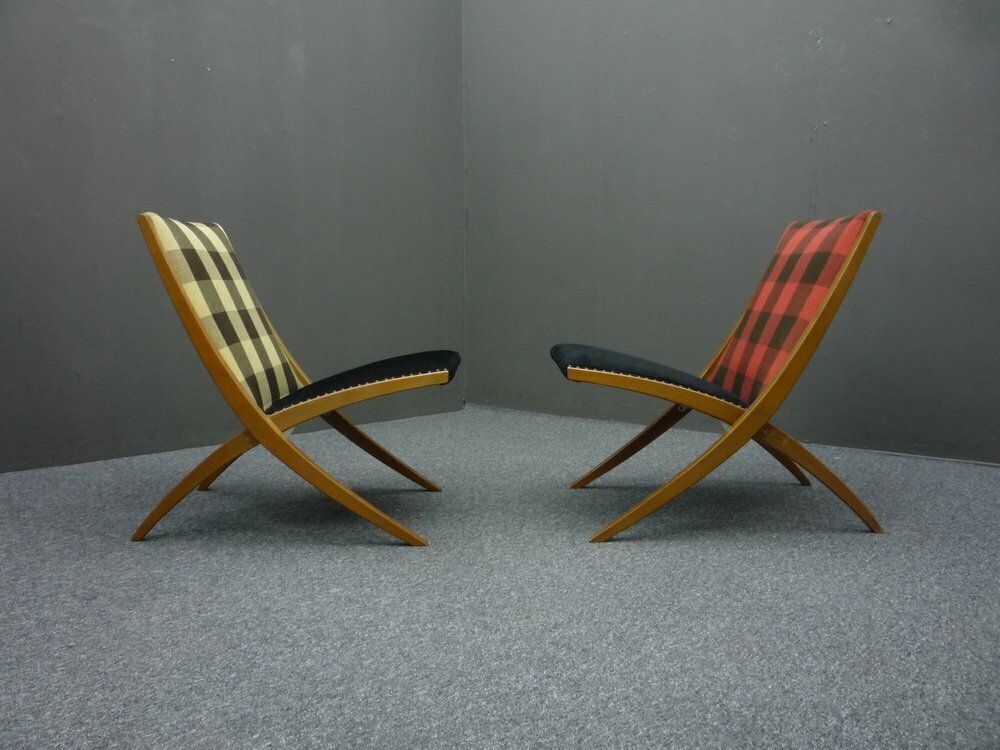 Folding Antimott Chairs By Ulrich Hermstrüwerwerwer Für Wilhelm Knoll, 1950s, Set Of 2 photo 2400.0