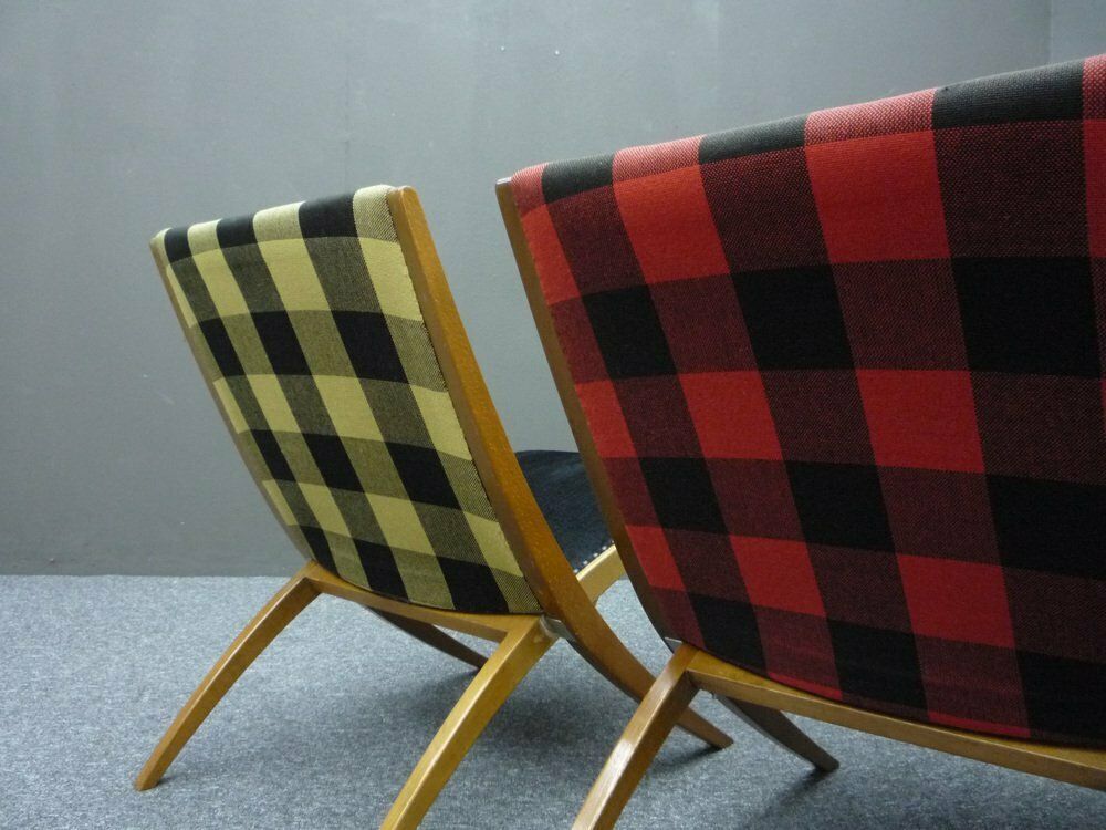 photo for sale Folding Antimott Chairs By Ulrich Hermstrüwerwerwer Für Wilhelm Knoll, 1950s, Set Of 2