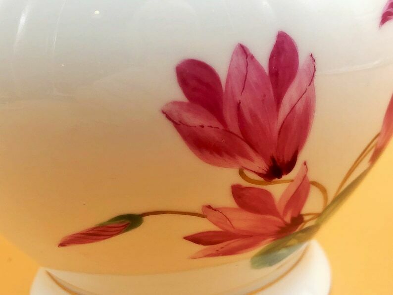 Dresden Porcelain Carl Thieme Hand Painted Jardiniere / Plant Pot. C1920.   Free Uk Post. photo Home Decor