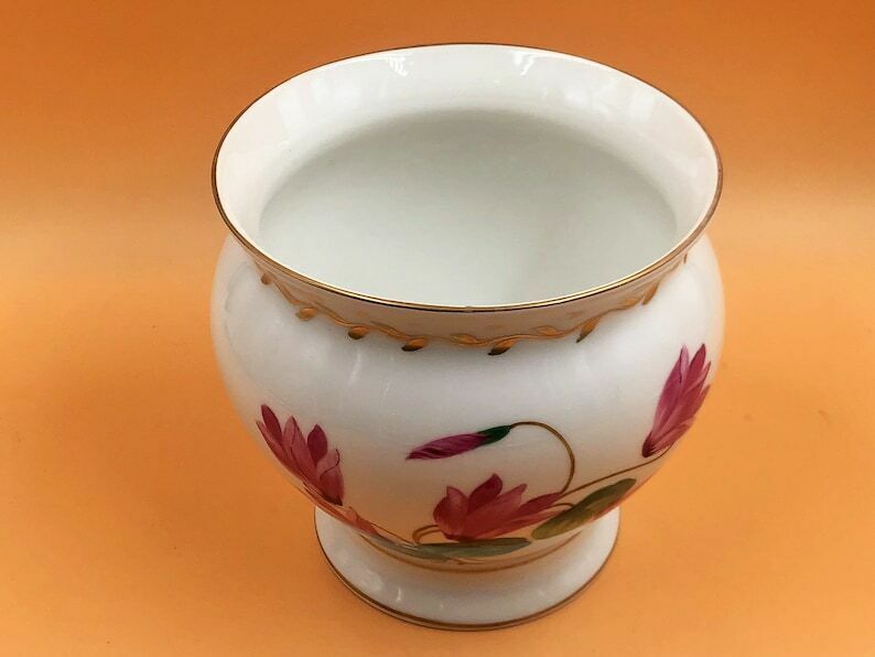 Dresden Porcelain Carl Thieme Hand Painted Jardiniere / Plant Pot. C1920.   Free Uk Post. photo vinterior