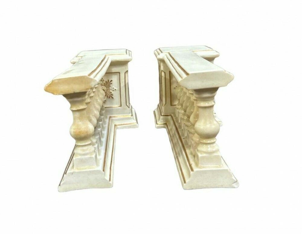 Pair Porcelain Balustrades Classical Garden By Philips London Palladian photo Art