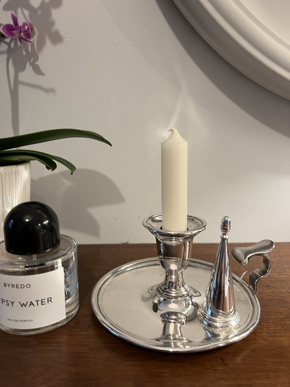 Vintage Candle Holder, 1960s, Silver Plated photo 85.0