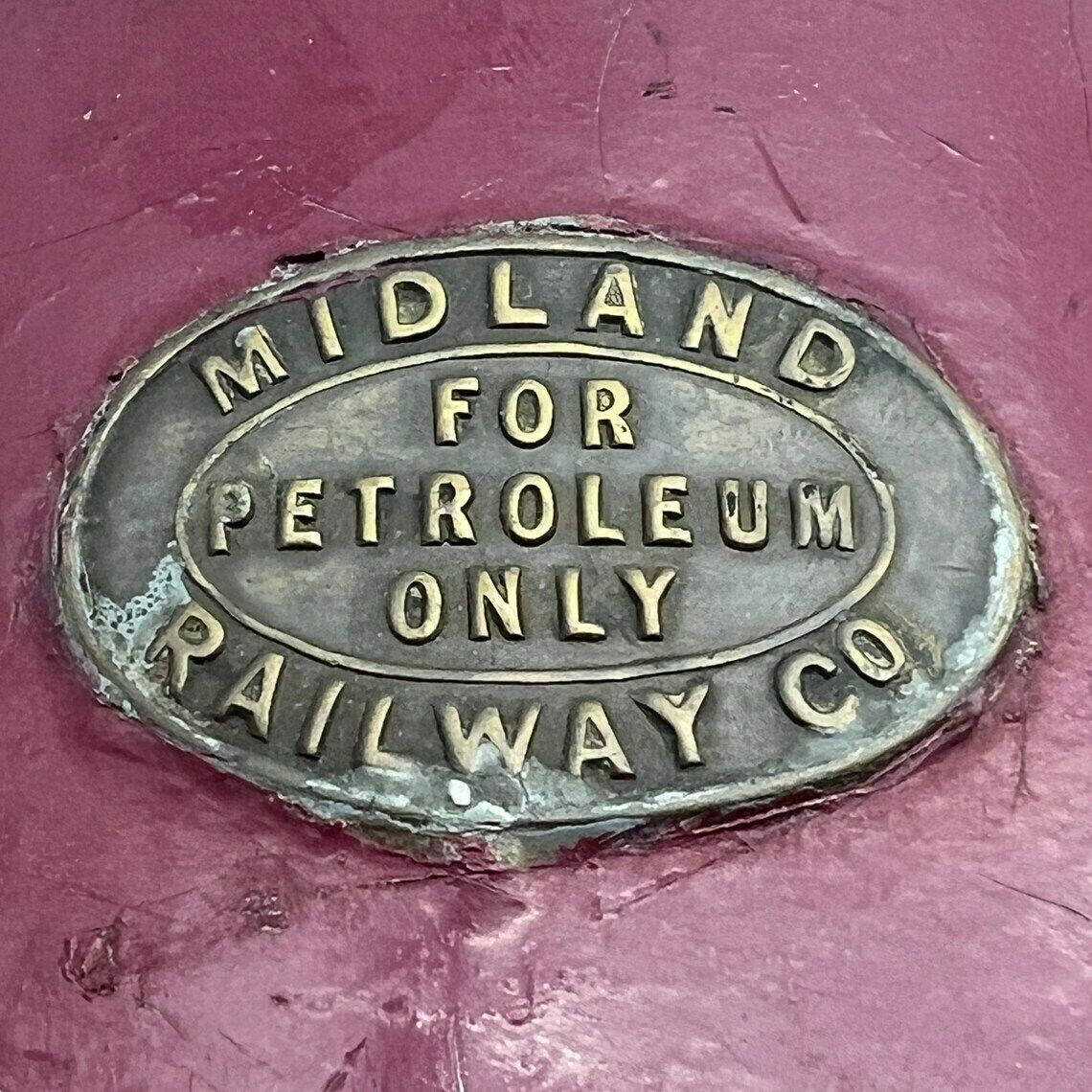 Antique Heritage Midland Railway Co Petroleum Can   Midland Red   Railwayana photo for sale