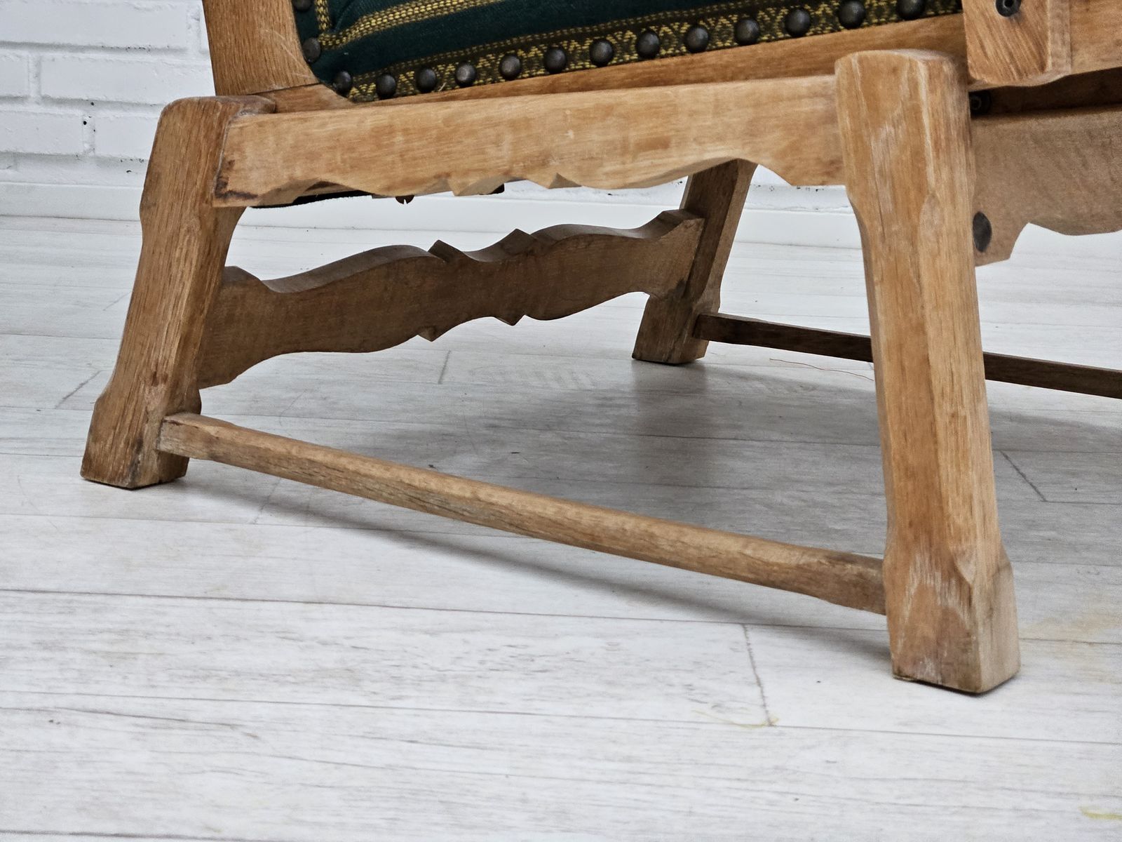 1950 60s, Danish Highback Rocking Chair, Original Very Good Condition. photo 970.0