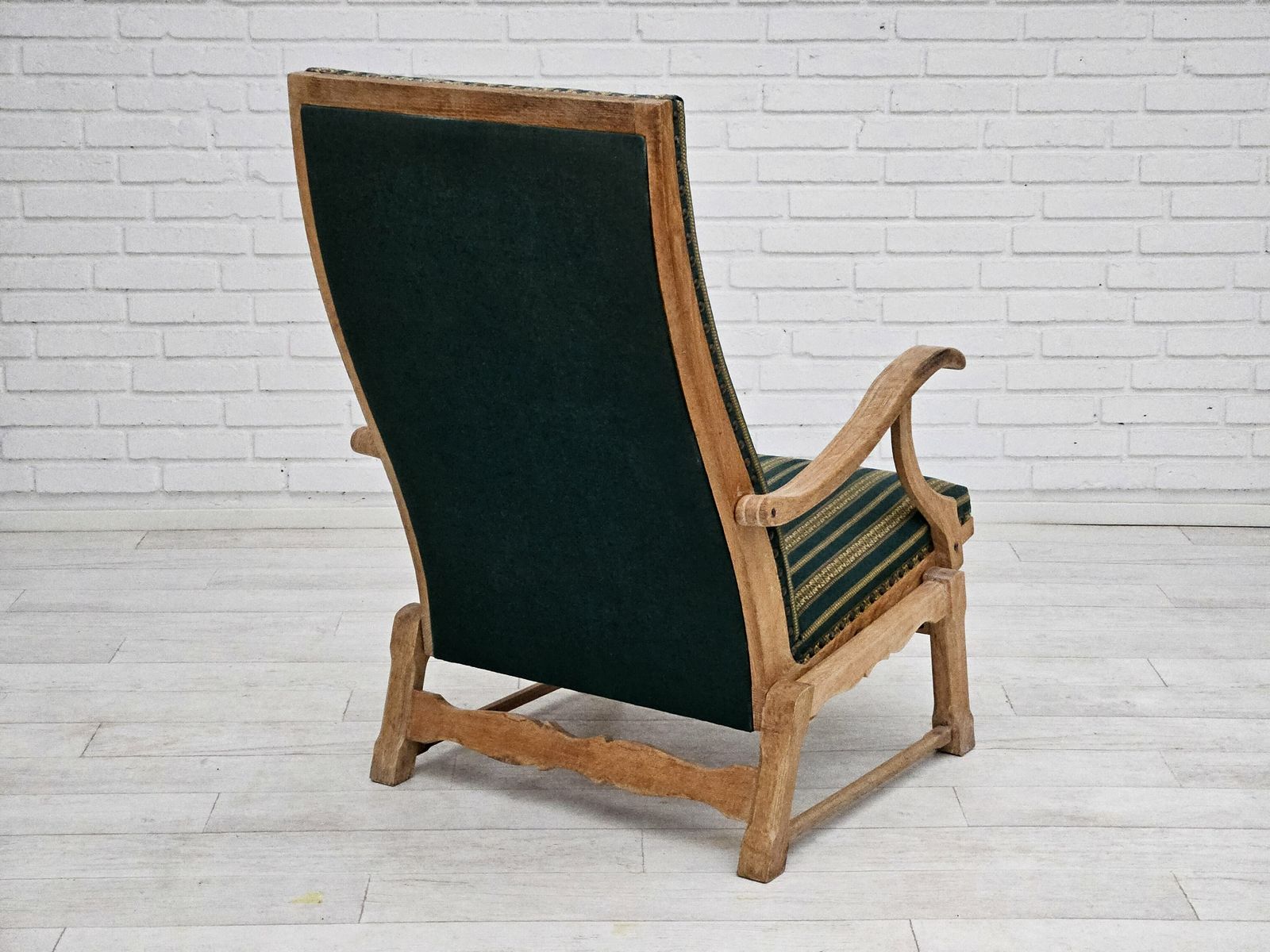 Furniture 1950 60s, Danish Highback Rocking Chair, Original Very Good Condition. photo